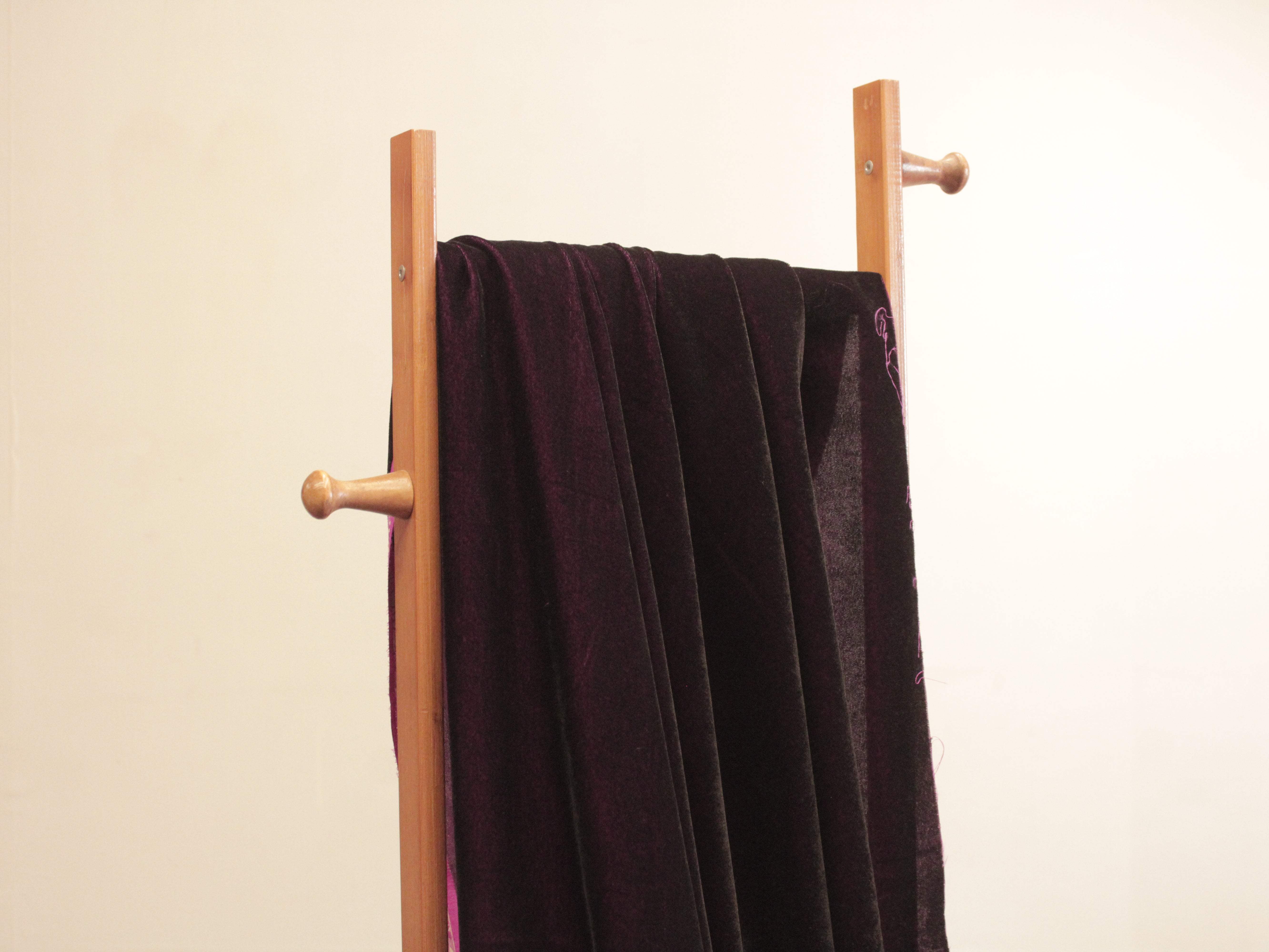Premium Plain Micro Velvet Fabric - Wine - M'Foks