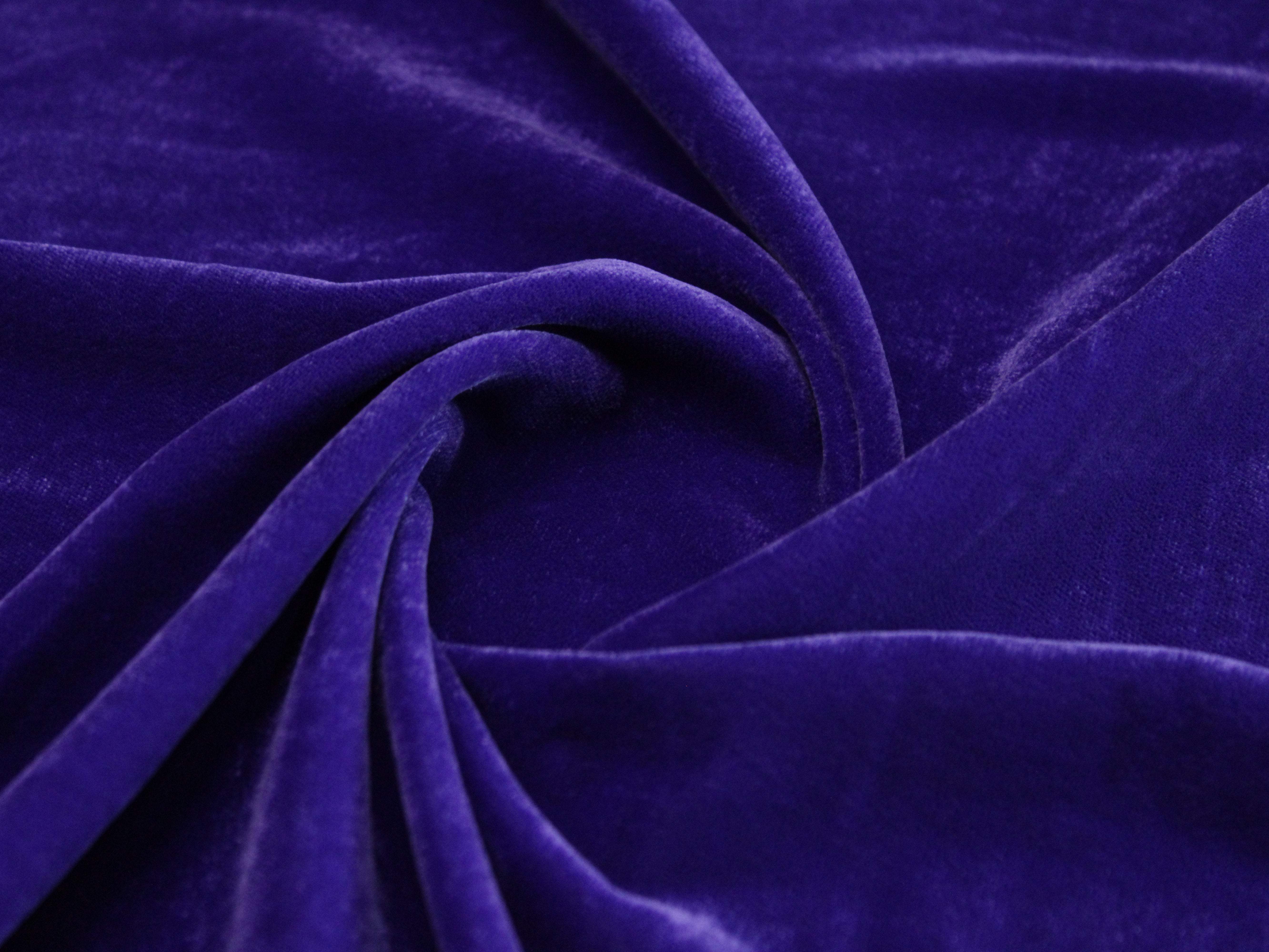 Premium Plain Micro Velvet Fabric - German Blue - M'Foks
