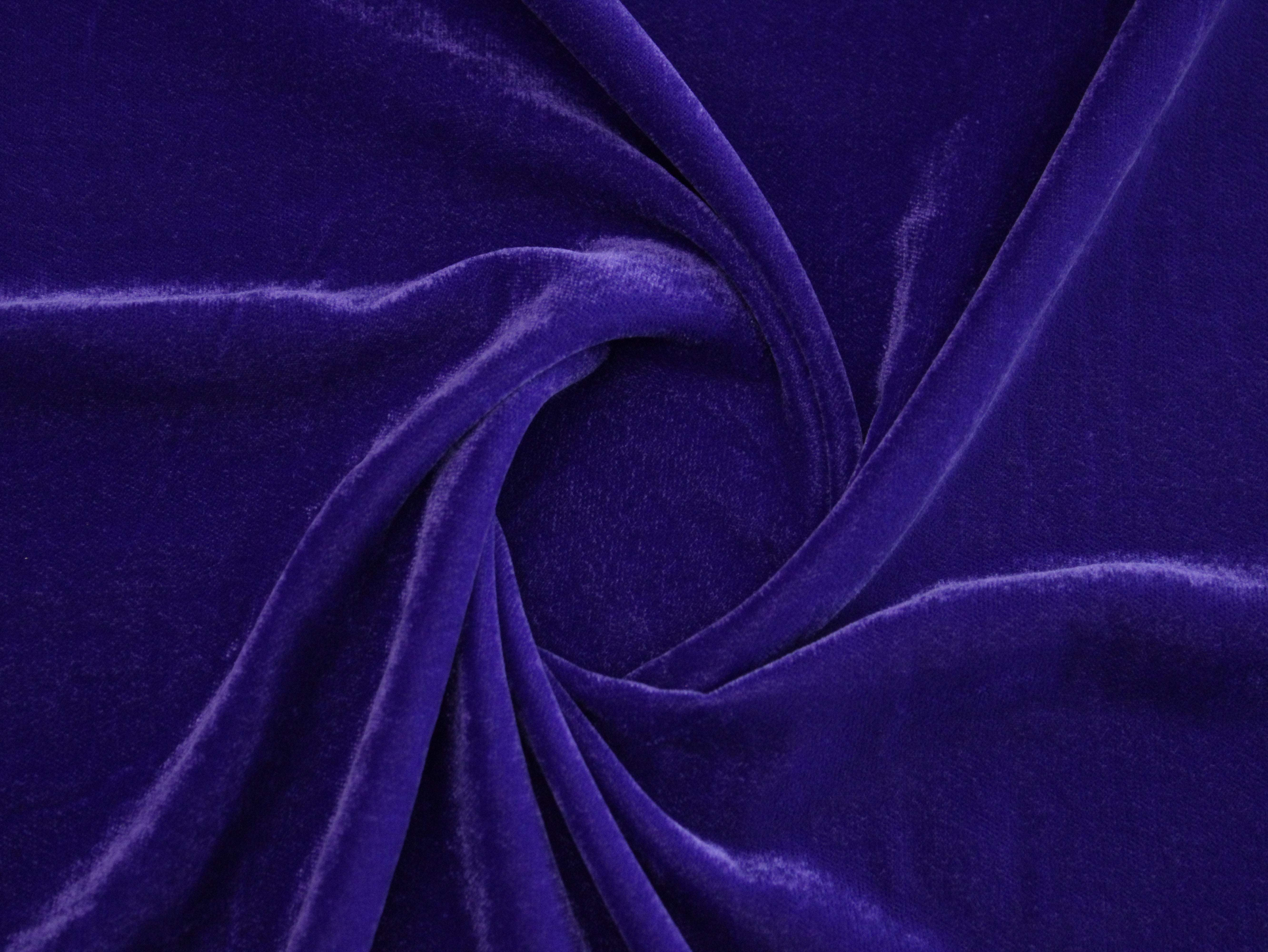 Premium Plain Micro Velvet Fabric - German Blue - M'Foks