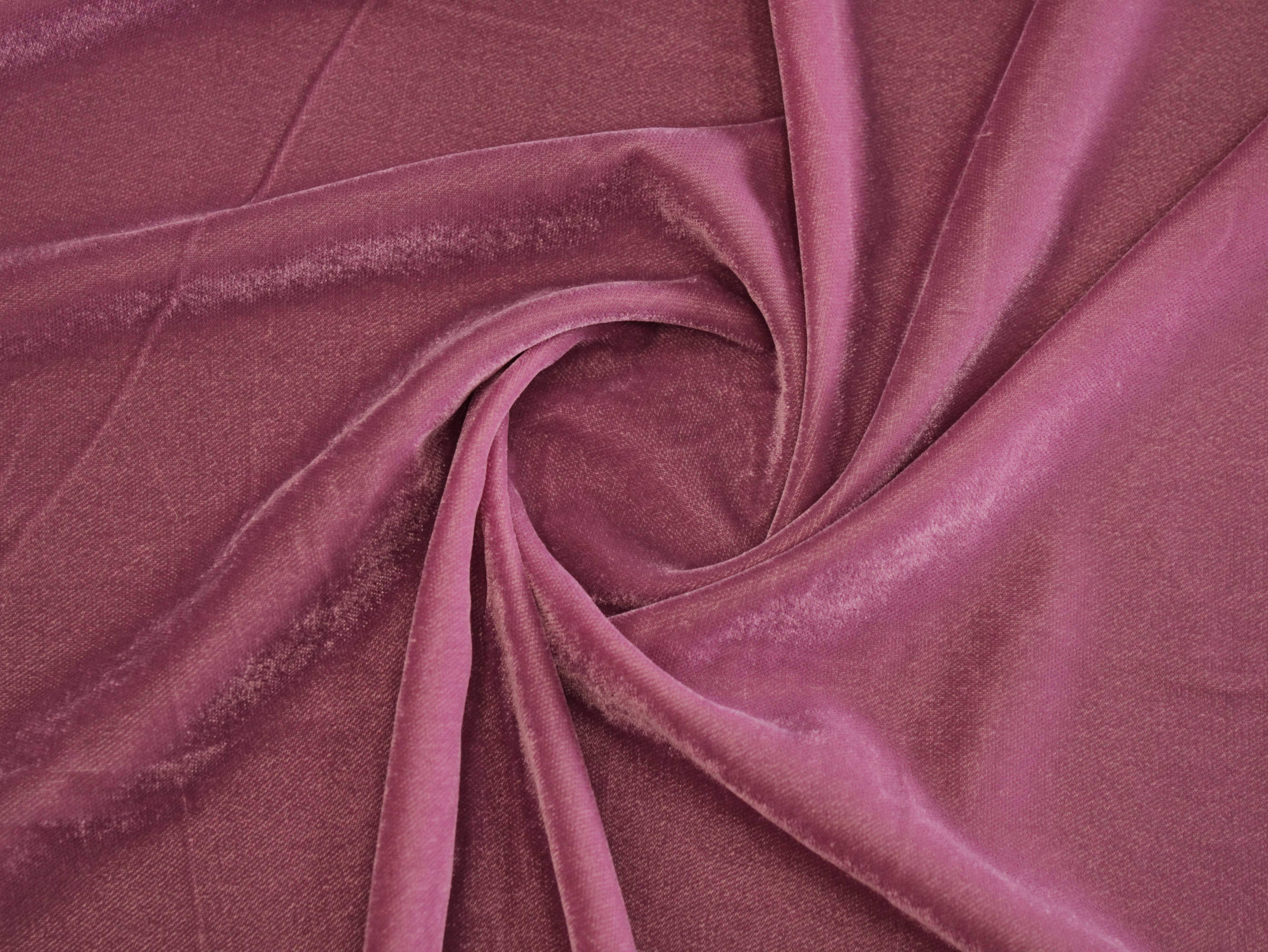 Premium Plain Micro Velvet Fabric - Onion - M'Foks
