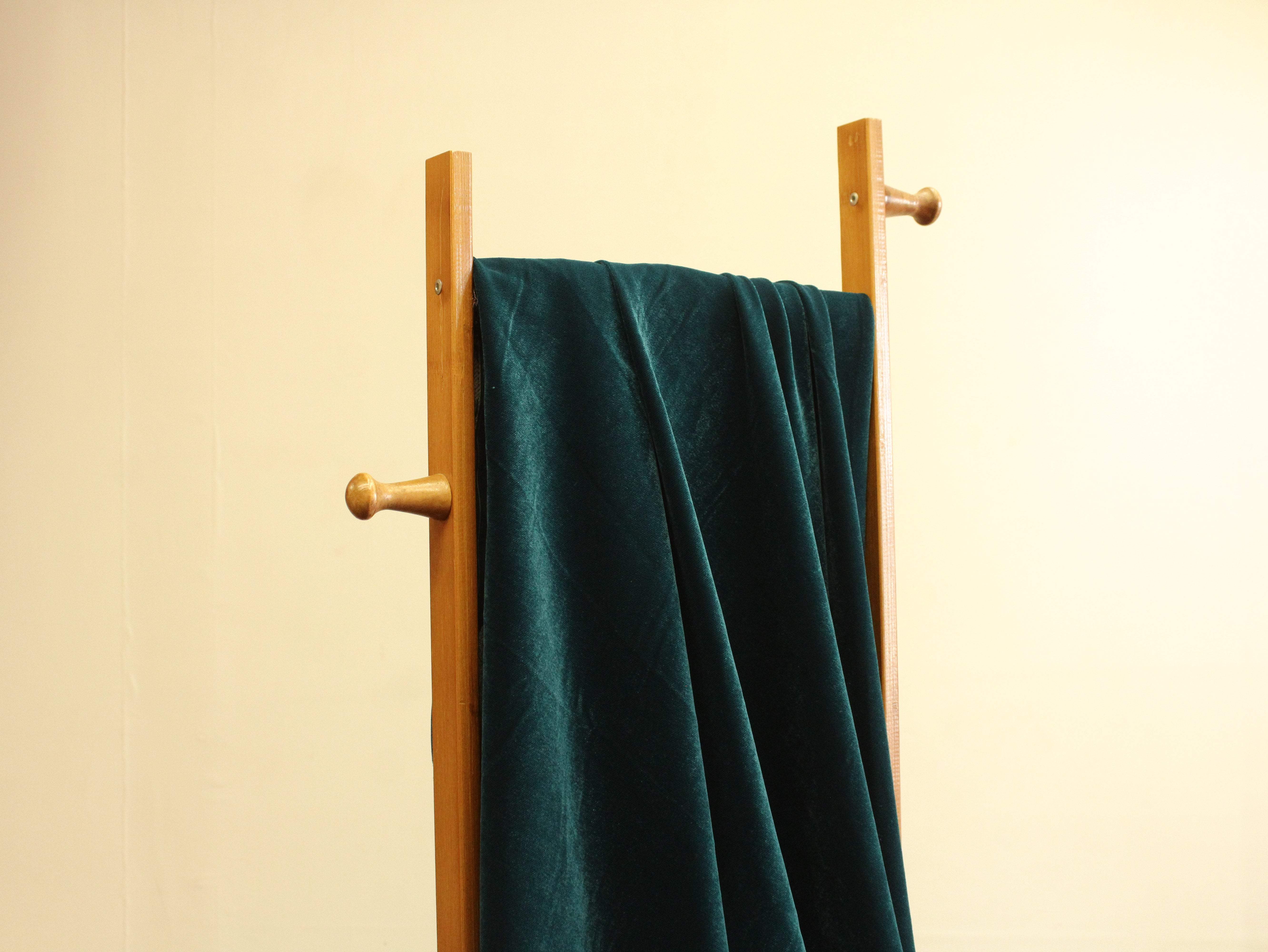 Premium Plain Micro Velvet Fabric - Peacock Green - M'Foks