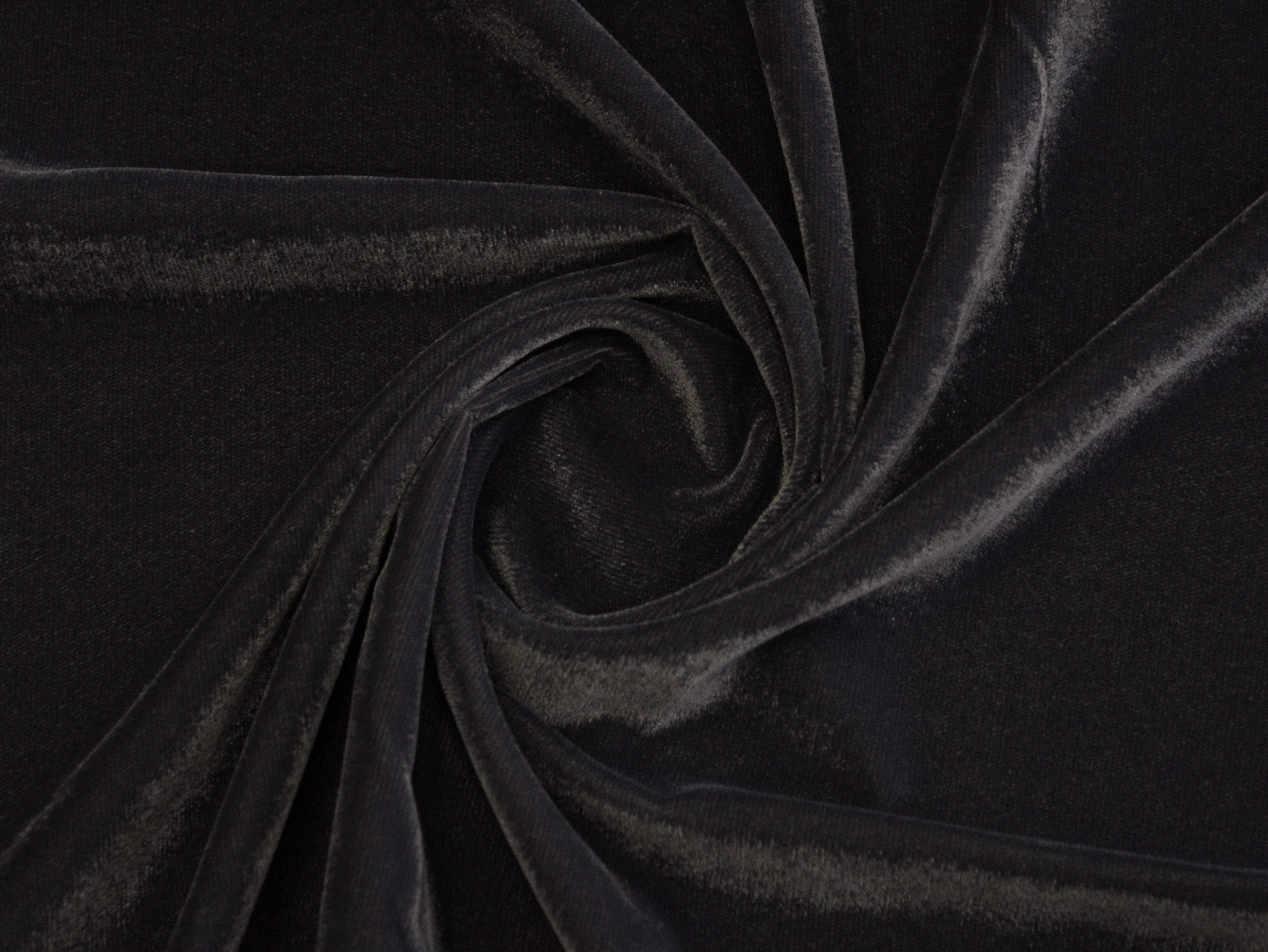 Premium Plain Micro Velvet Fabric - Grey - M'Foks