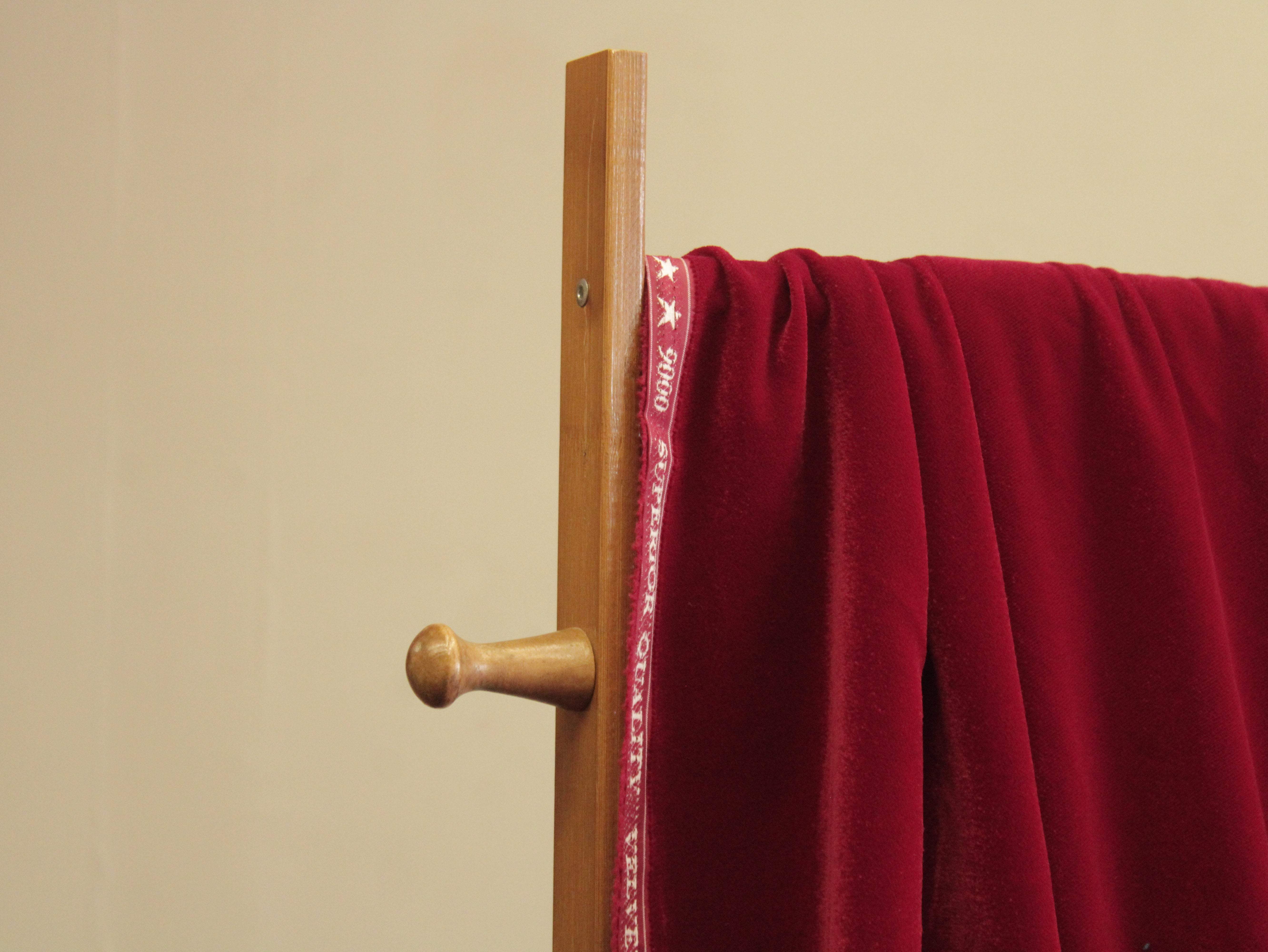 Premium Plain Micro Velvet Fabric - Blood Red - M'Foks