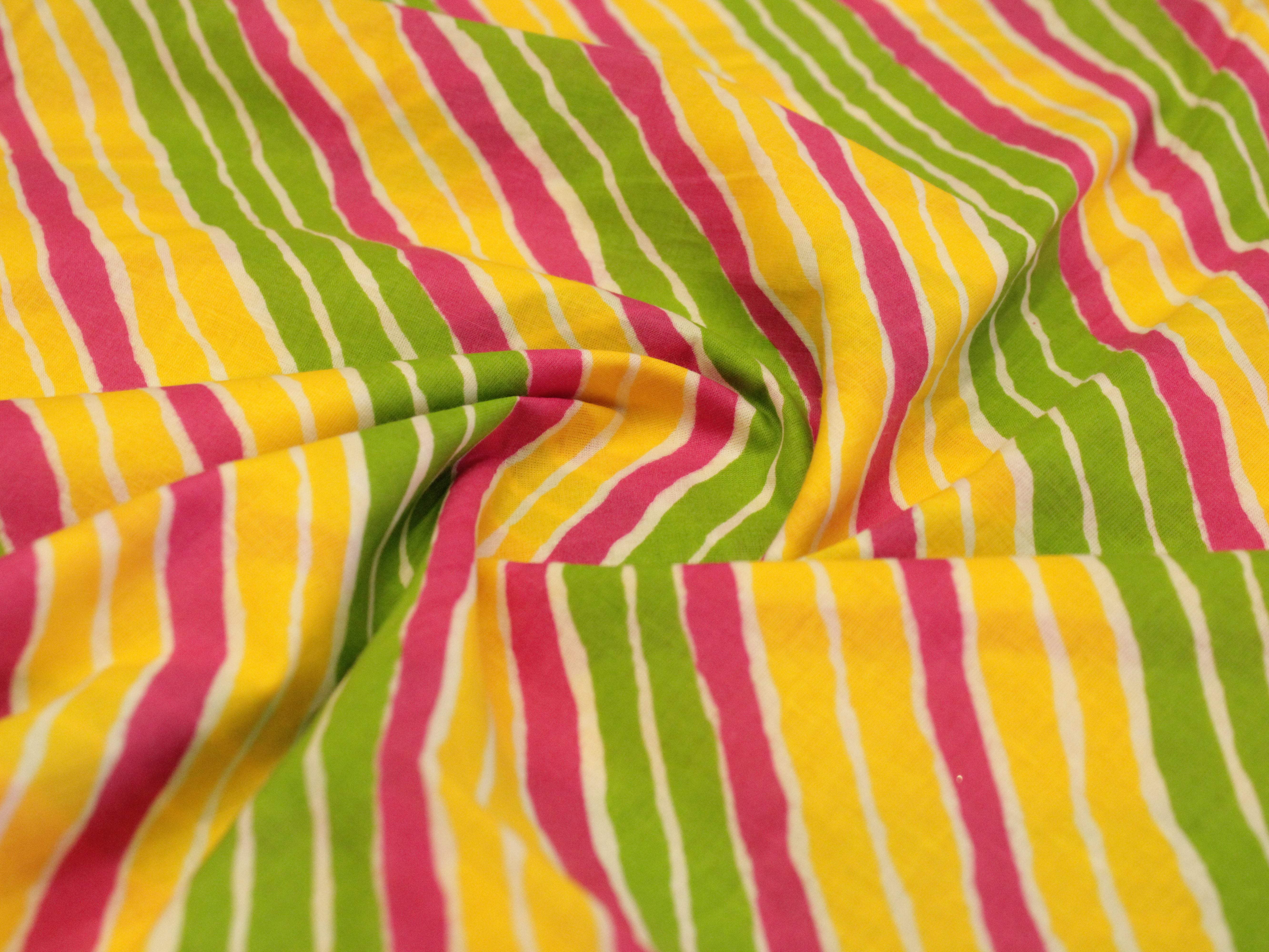 Premium cotton leheriya printed fabric - M'Foks