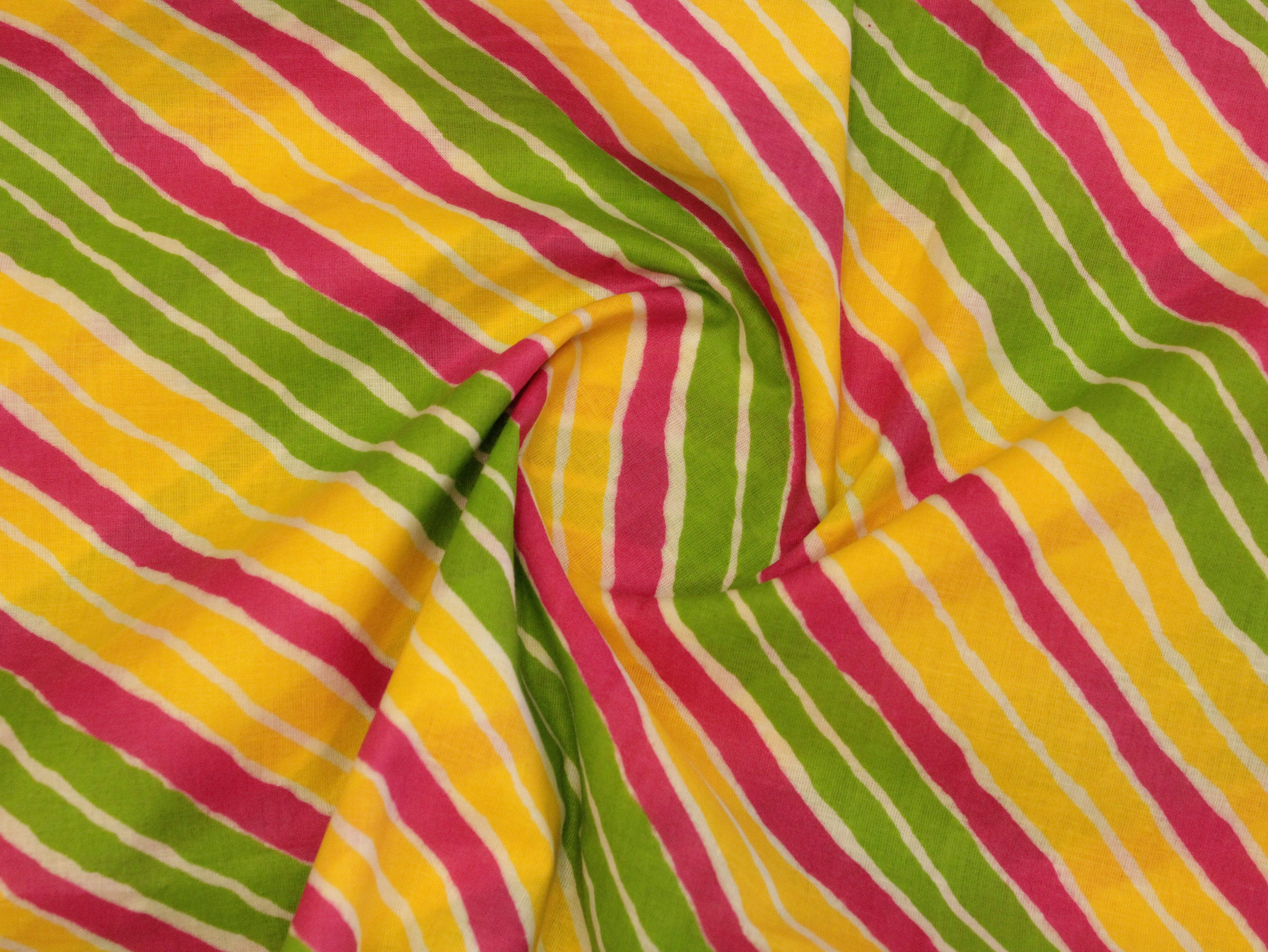 Premium cotton leheriya printed fabric - M'Foks