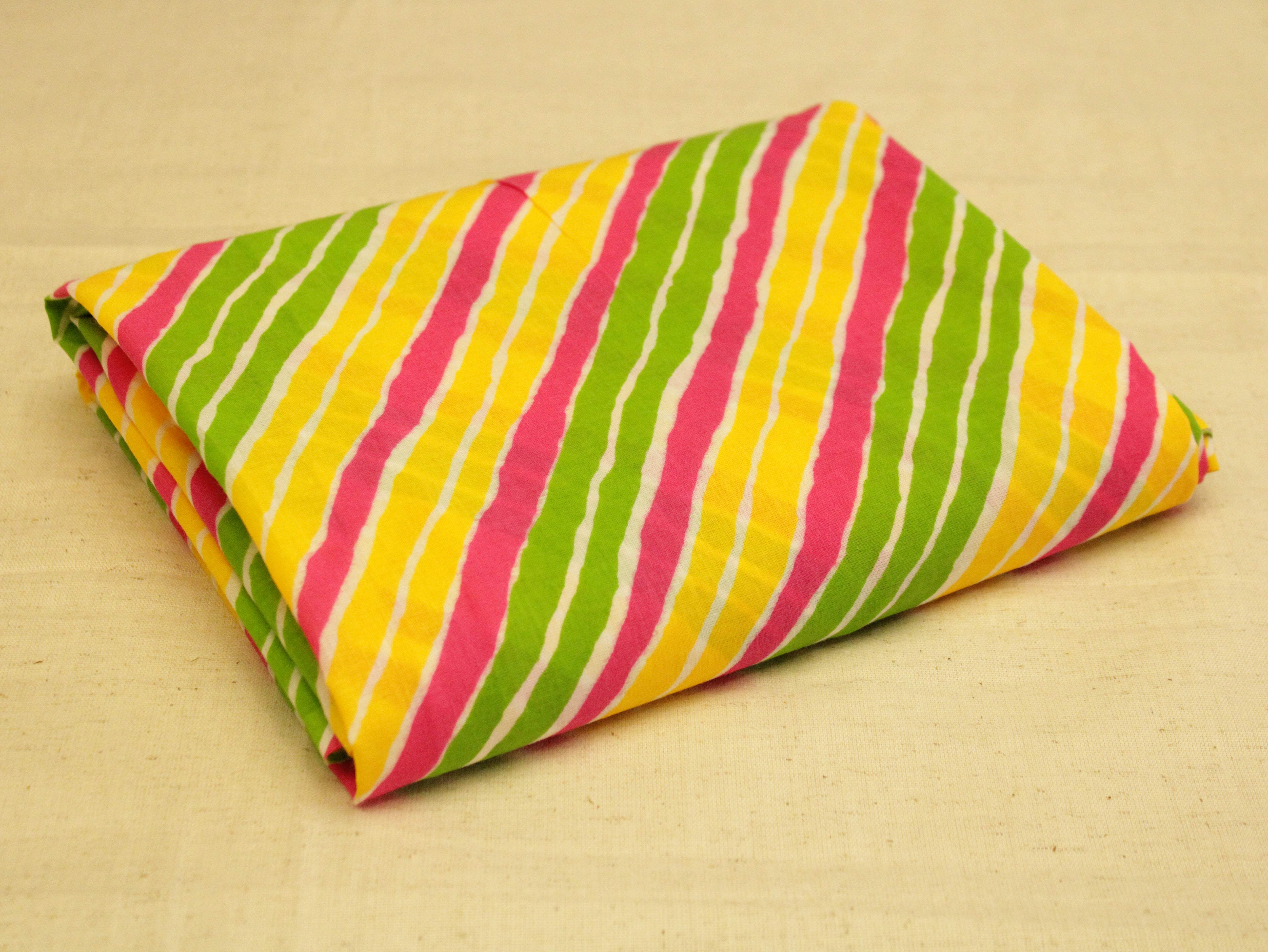 Premium cotton leheriya printed fabric - M'Foks