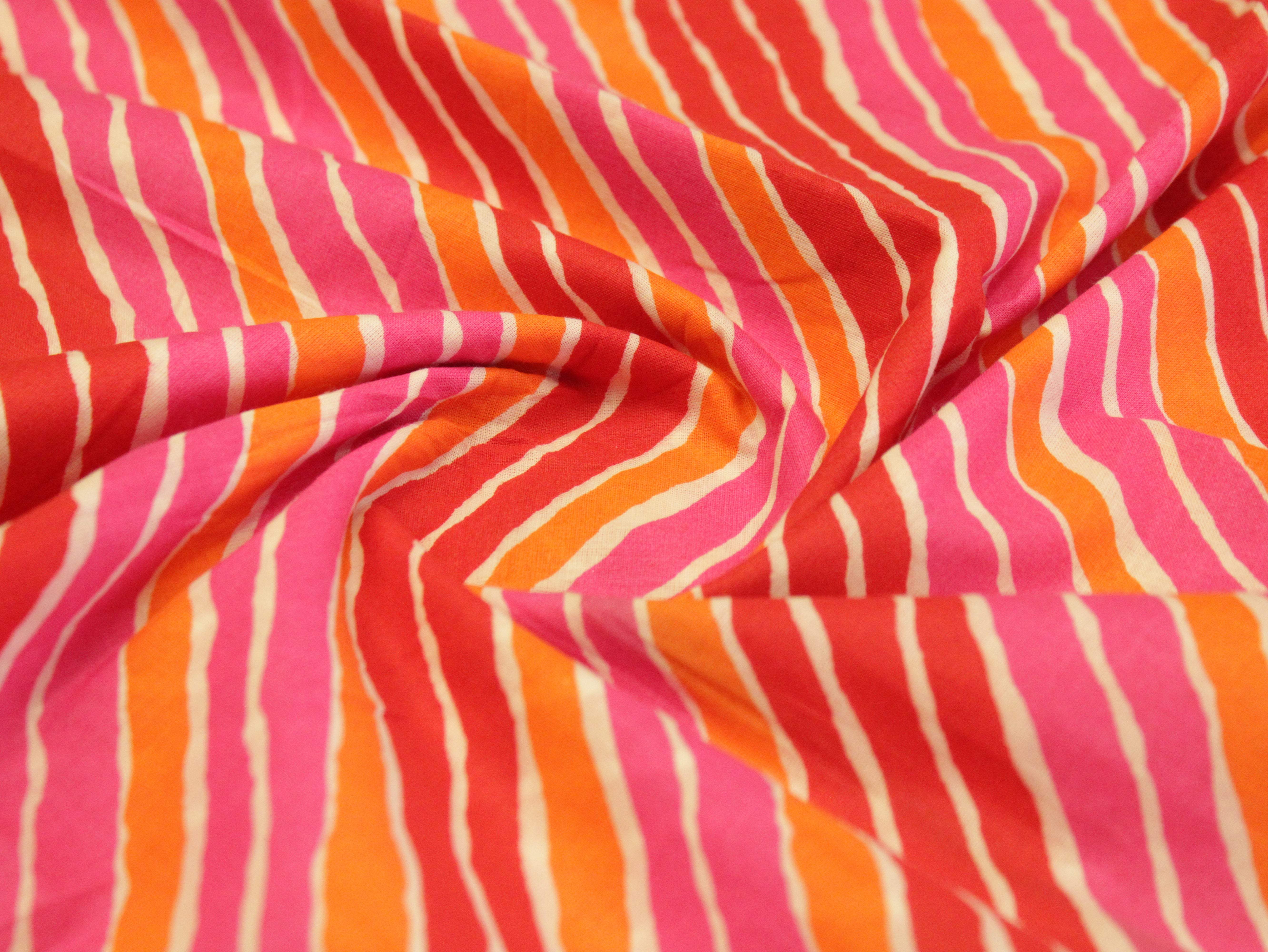 Premium cotton leheriya printed fabric - M'Foks