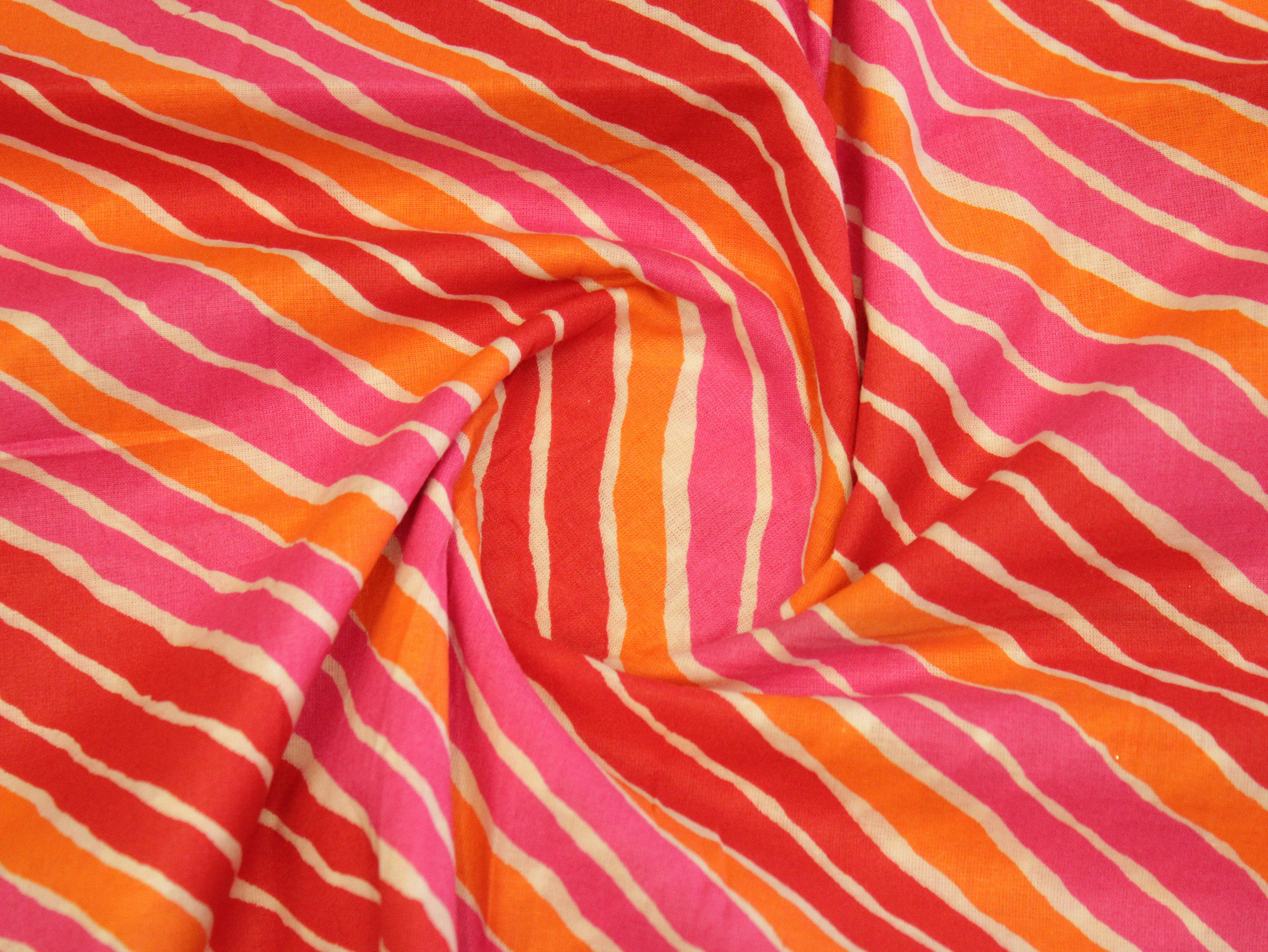 Premium cotton leheriya printed fabric - M'Foks
