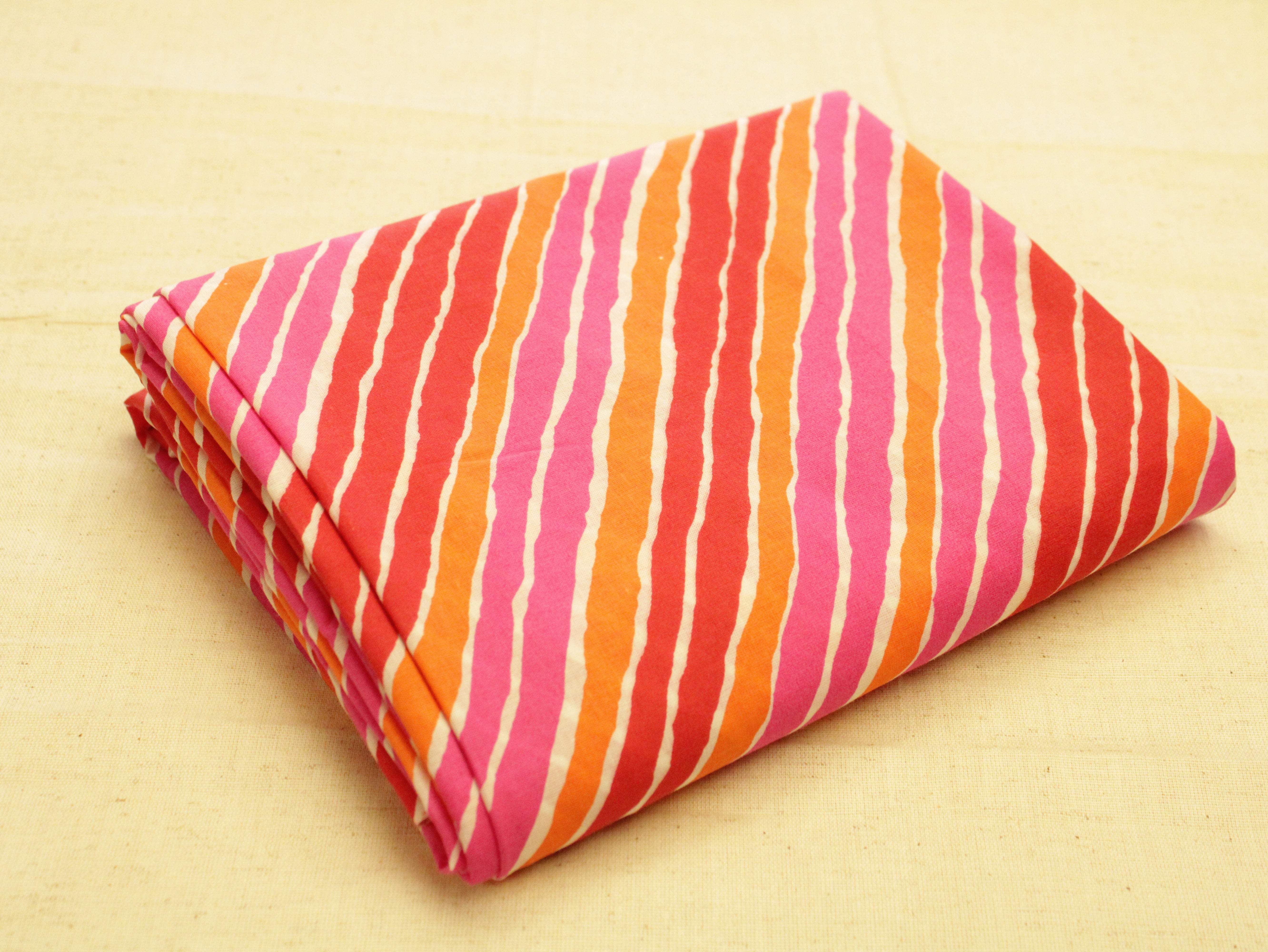 Premium cotton leheriya printed fabric - M'Foks