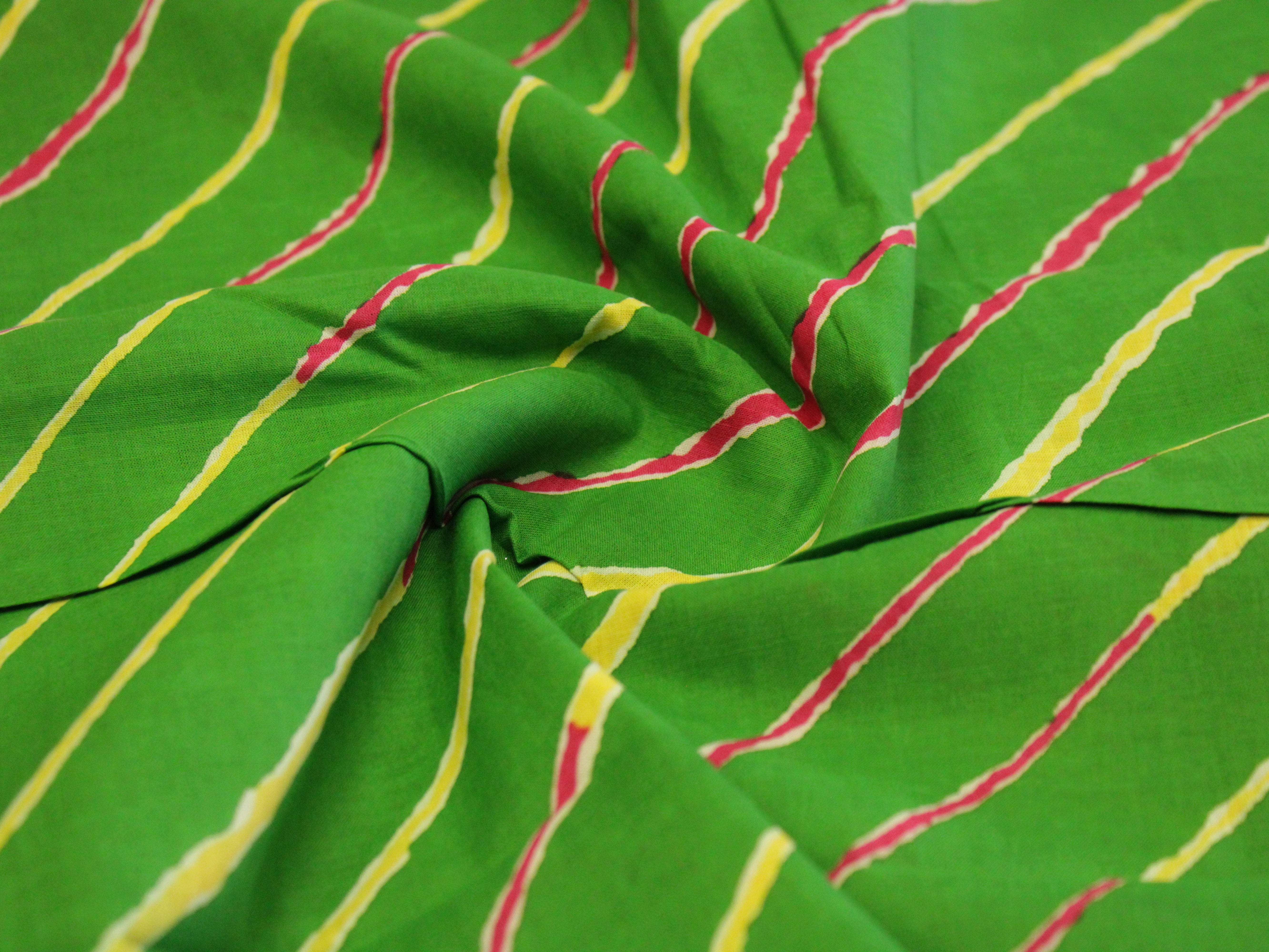 Premium cotton leheriya printed fabric - M'Foks