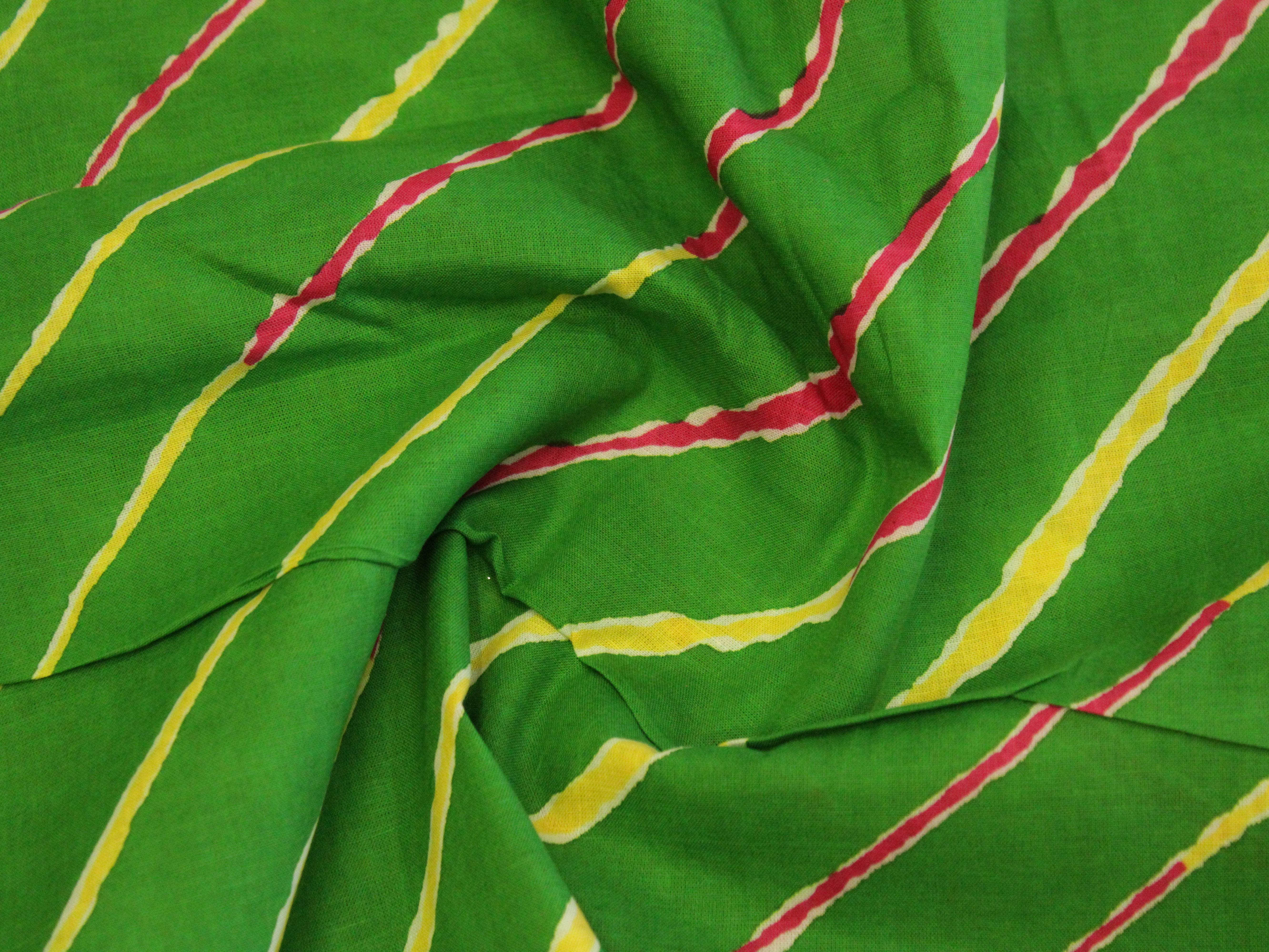 Premium cotton leheriya printed fabric - M'Foks