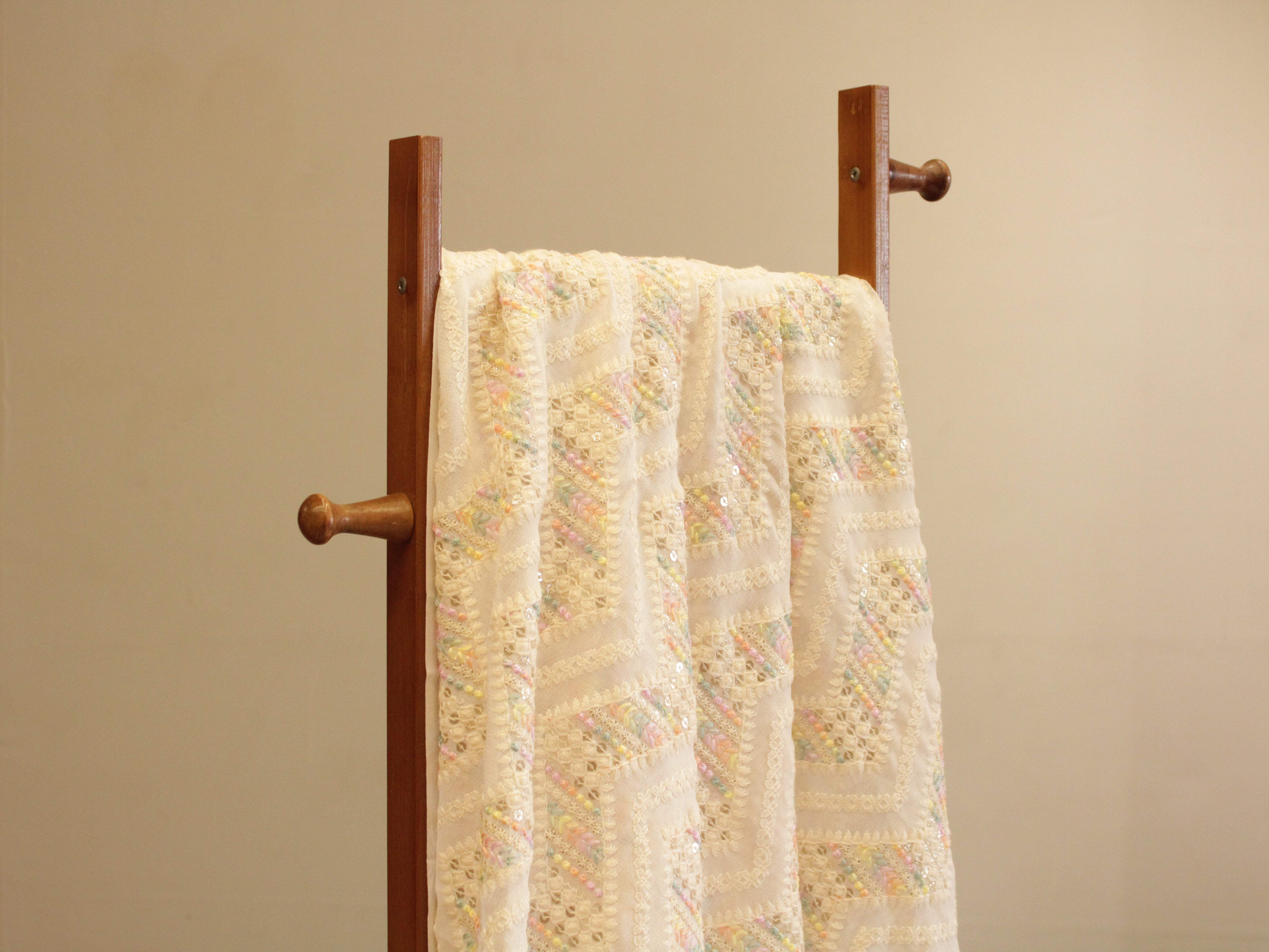 Celestial : Georgette Multi Thread Work fabric - M'Foks