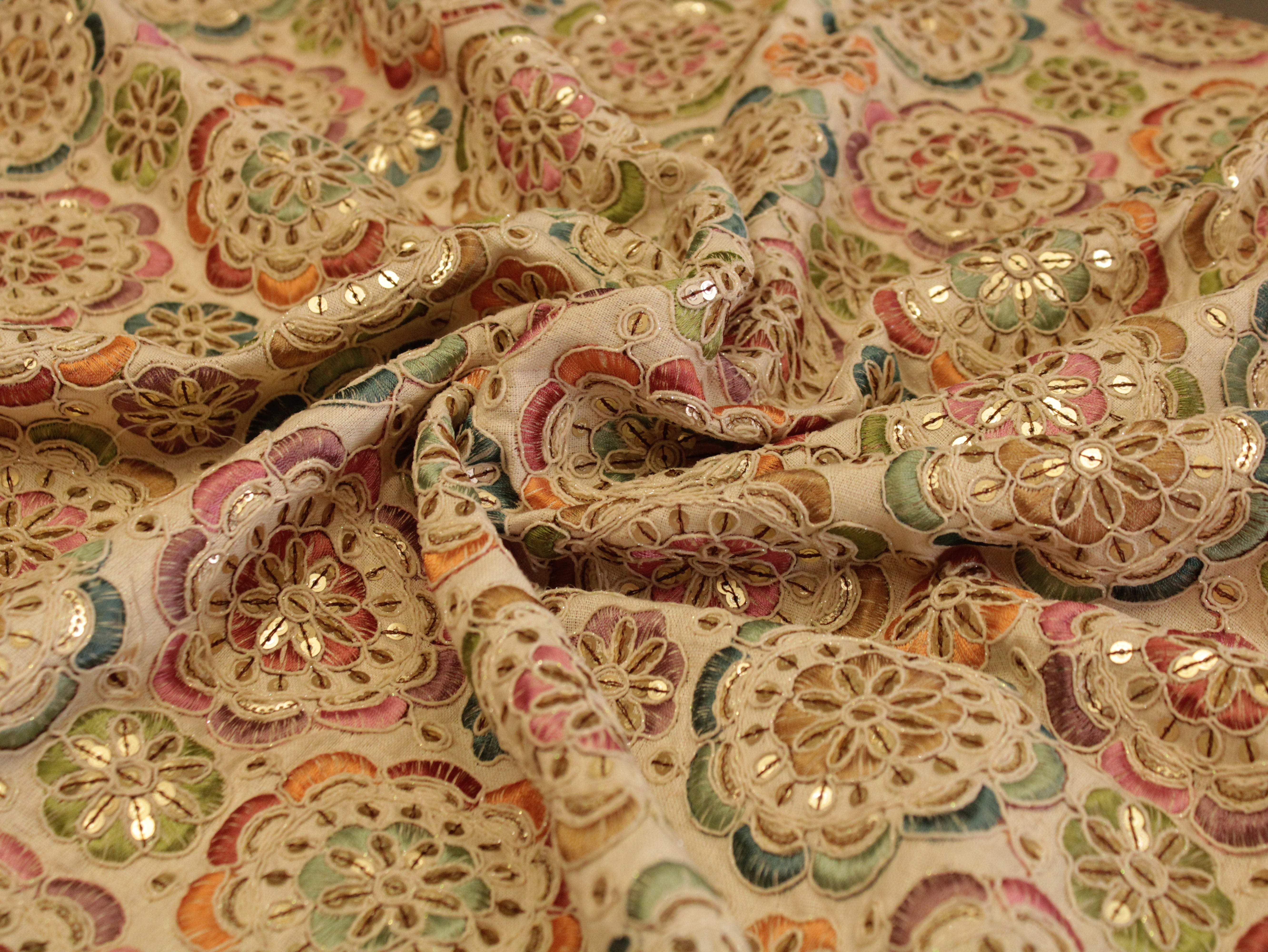 Premium Thread Work Fabric for Indowestern & Family Ensembles - M'Foks
