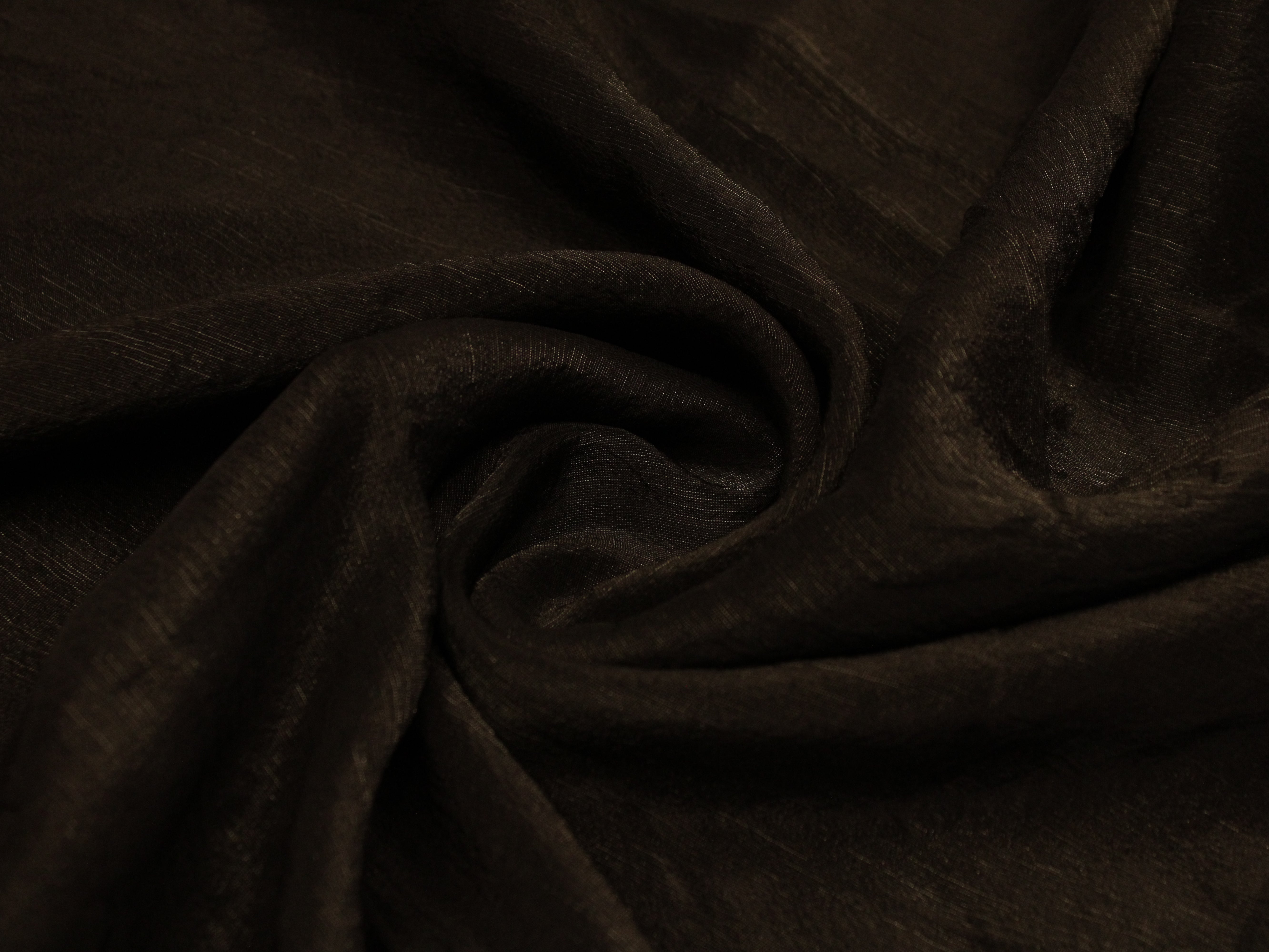 Plain dyed Tissue Silk Fabric - Coffee