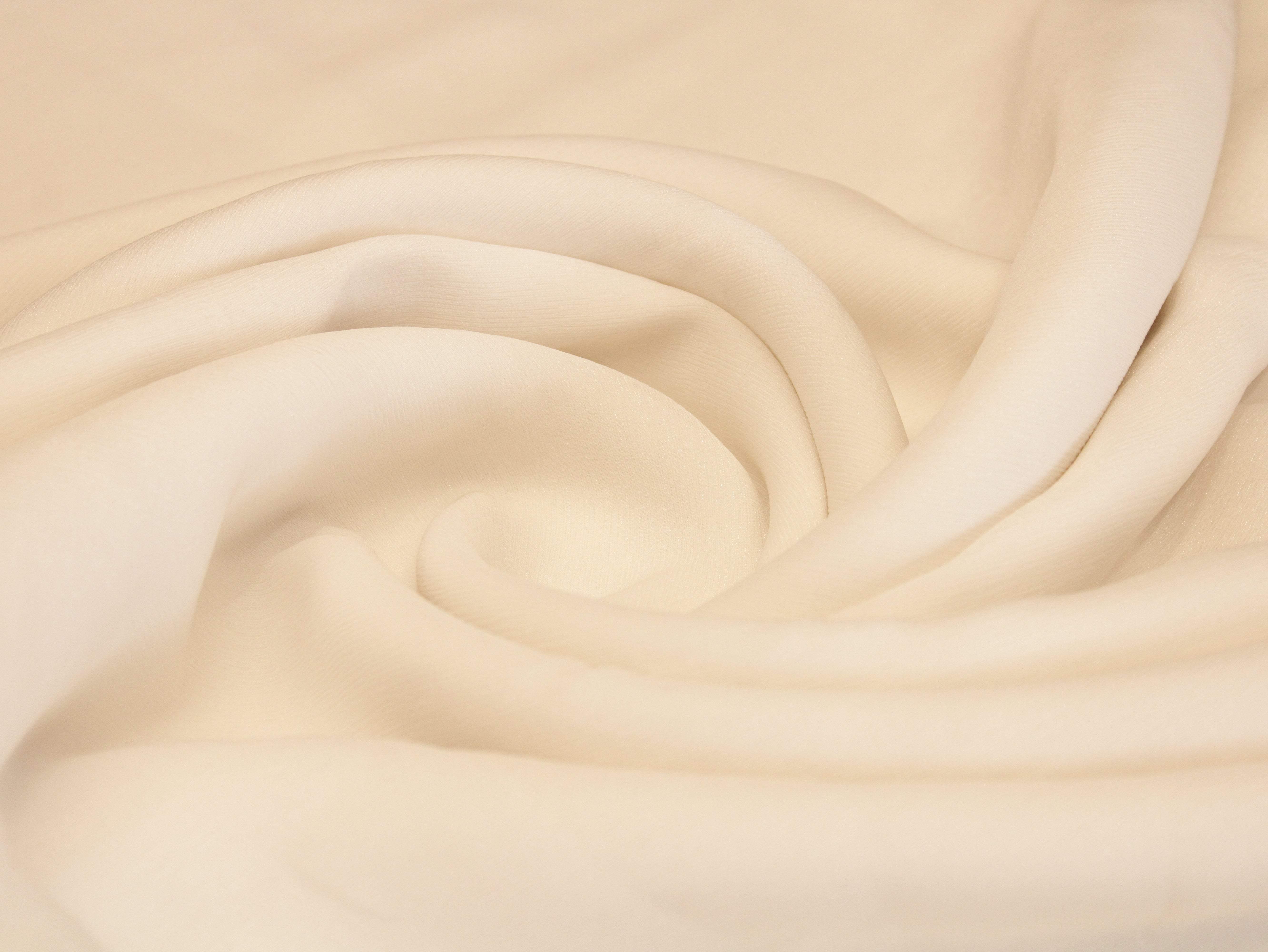 Plain Glitter Chinon Fabric - White Dyeable - M'Foks