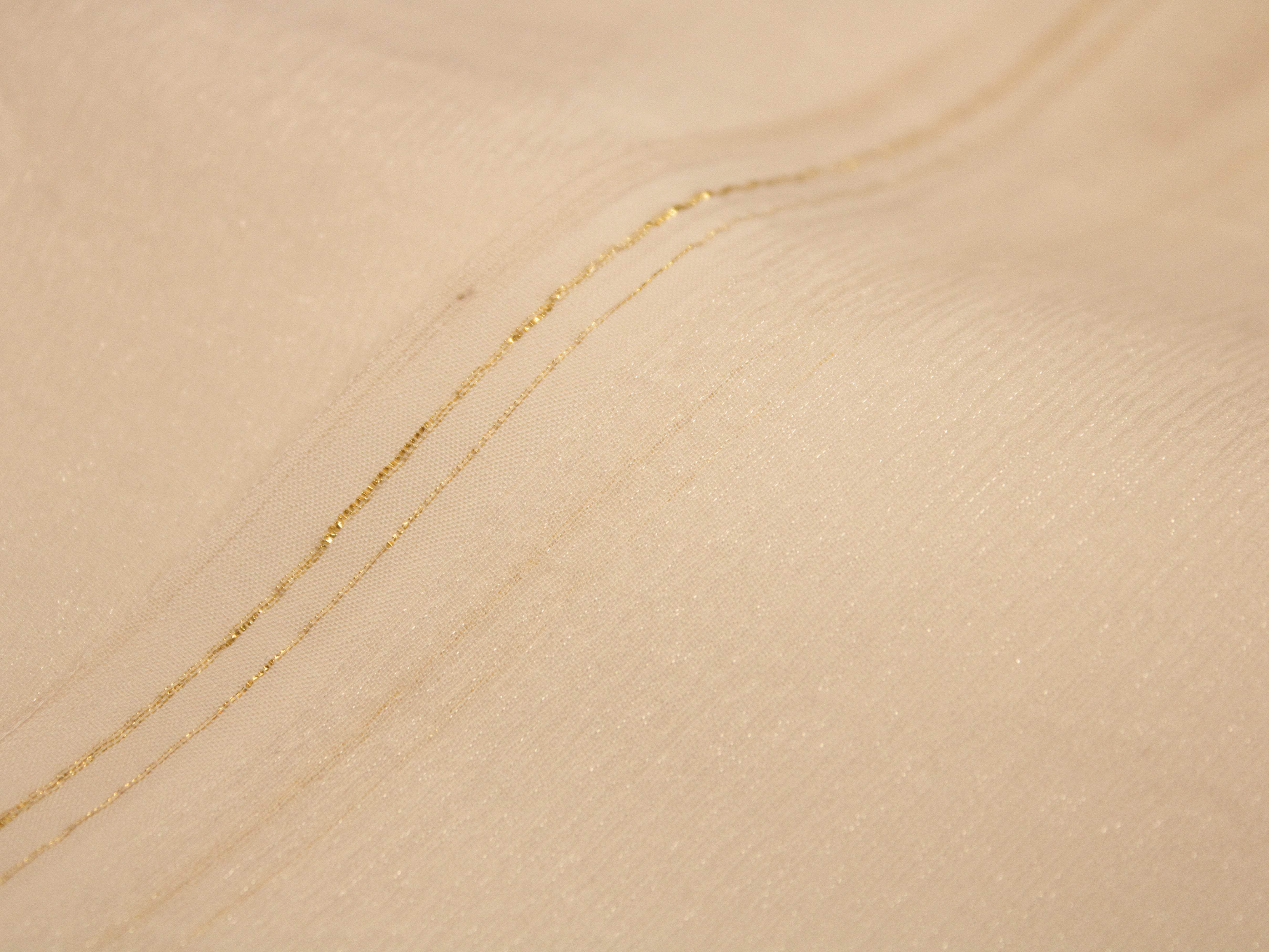 Plain Glitter Chinon Fabric - White Dyeable - M'Foks