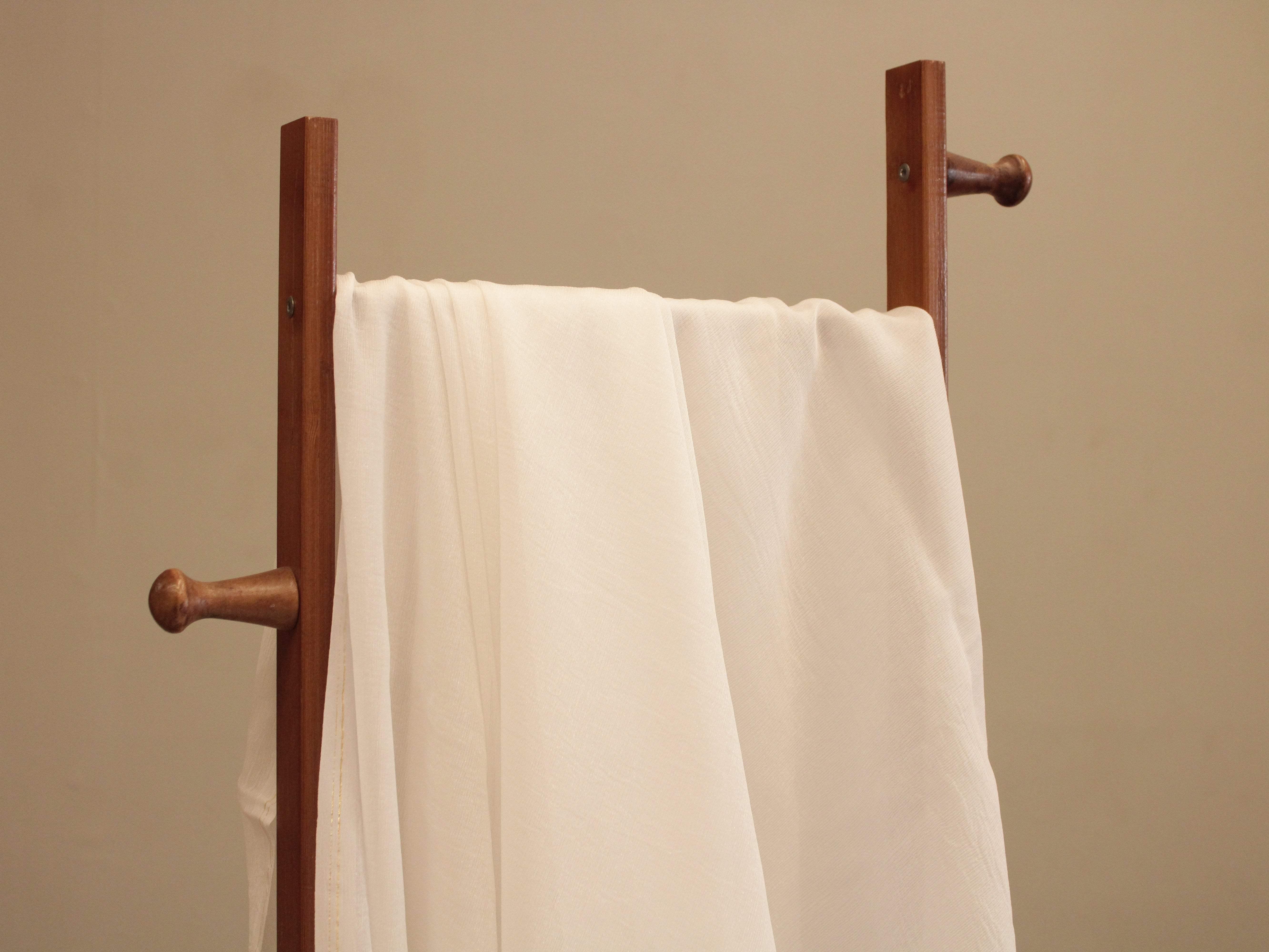 Plain Glitter Chinon Fabric - White Dyeable - M'Foks