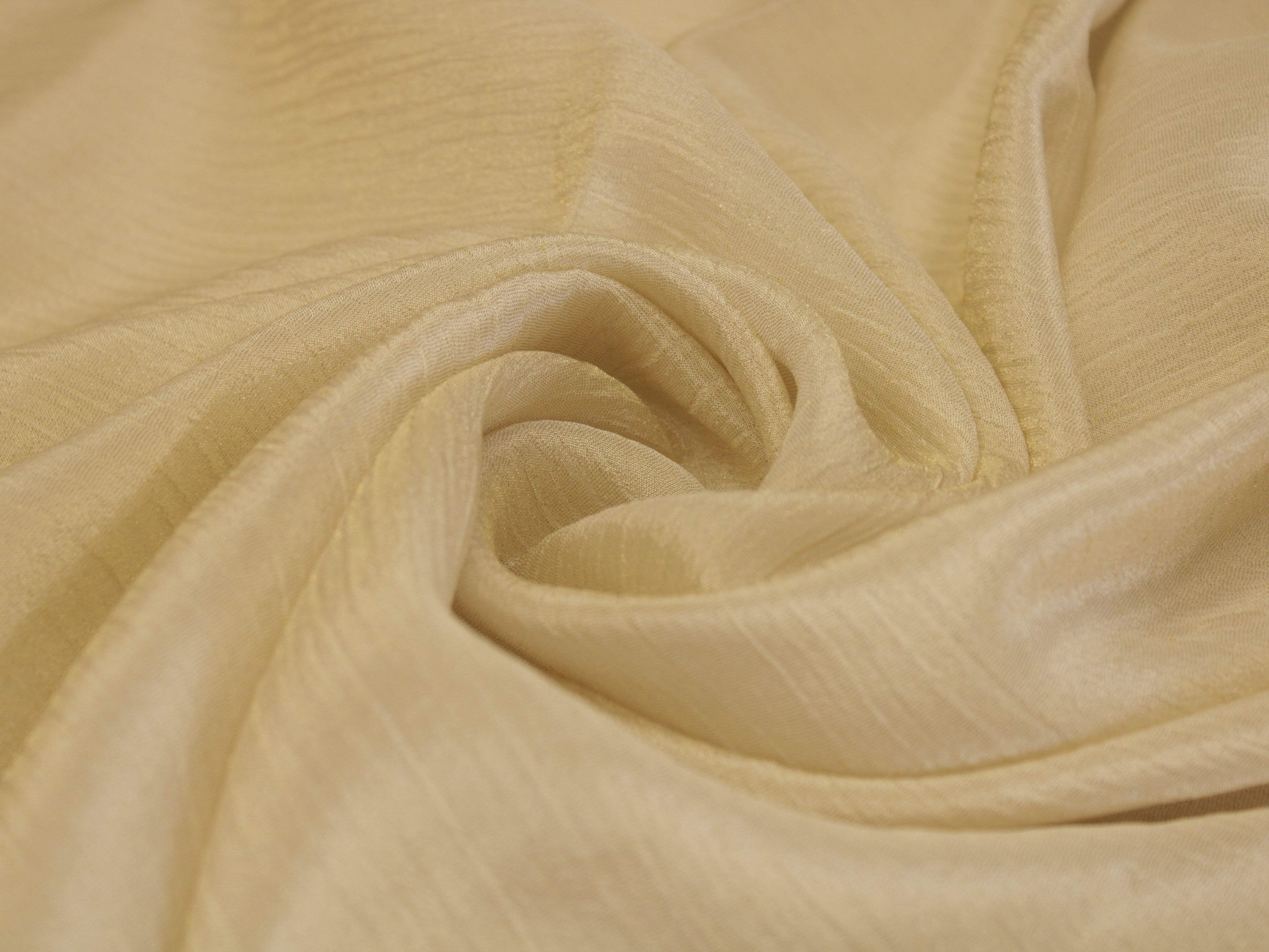 Dyeable Crush Tissue Silk Fabric - Golden - M'Foks