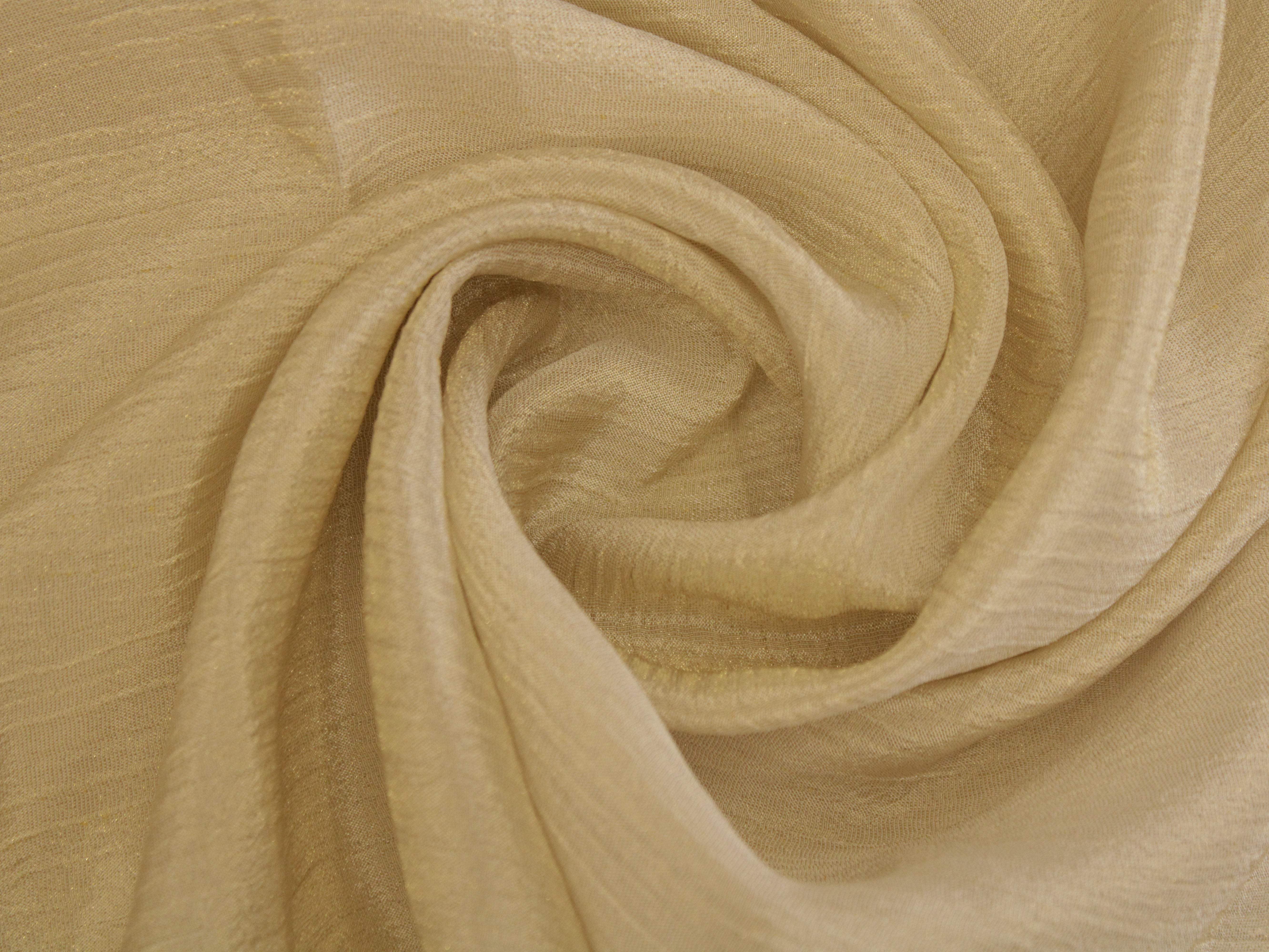 Dyeable Crush Tissue Silk Fabric - Golden - M'Foks
