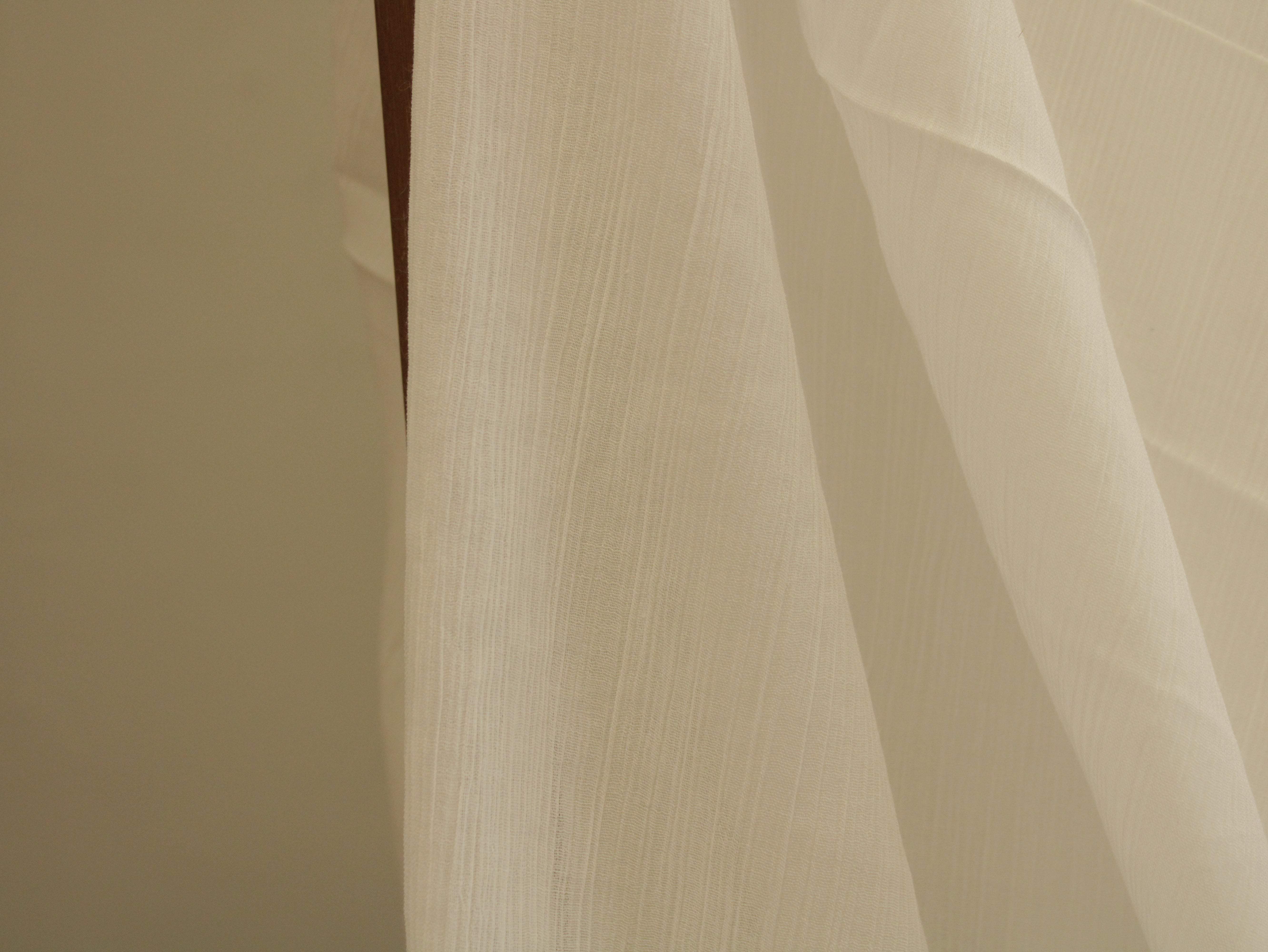 Plain Mul Cotton Crush Fabric - White Dyeable - M'Foks