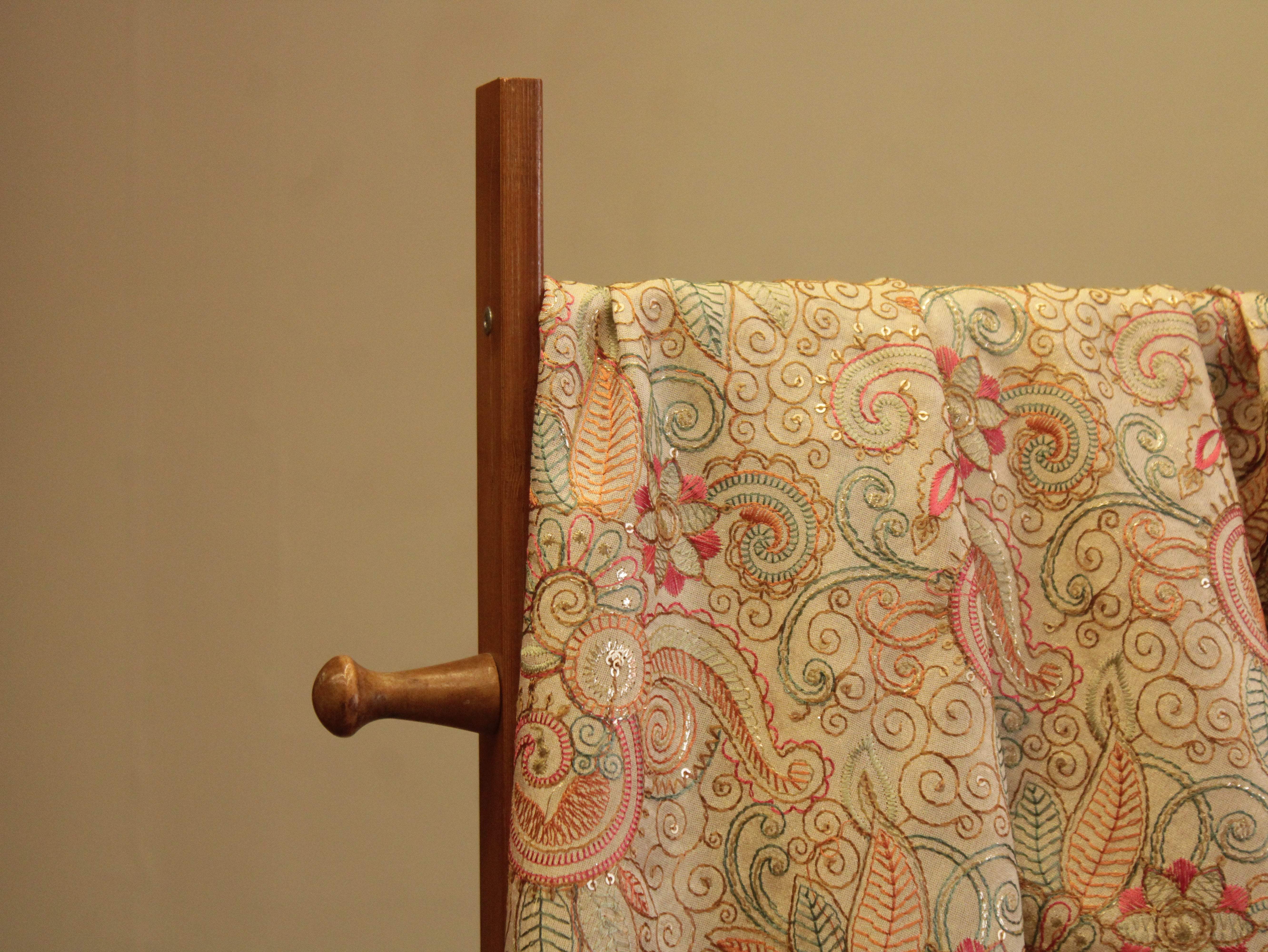 Premium Pure Tissue Fabric with Rich Thread Work - M'Foks