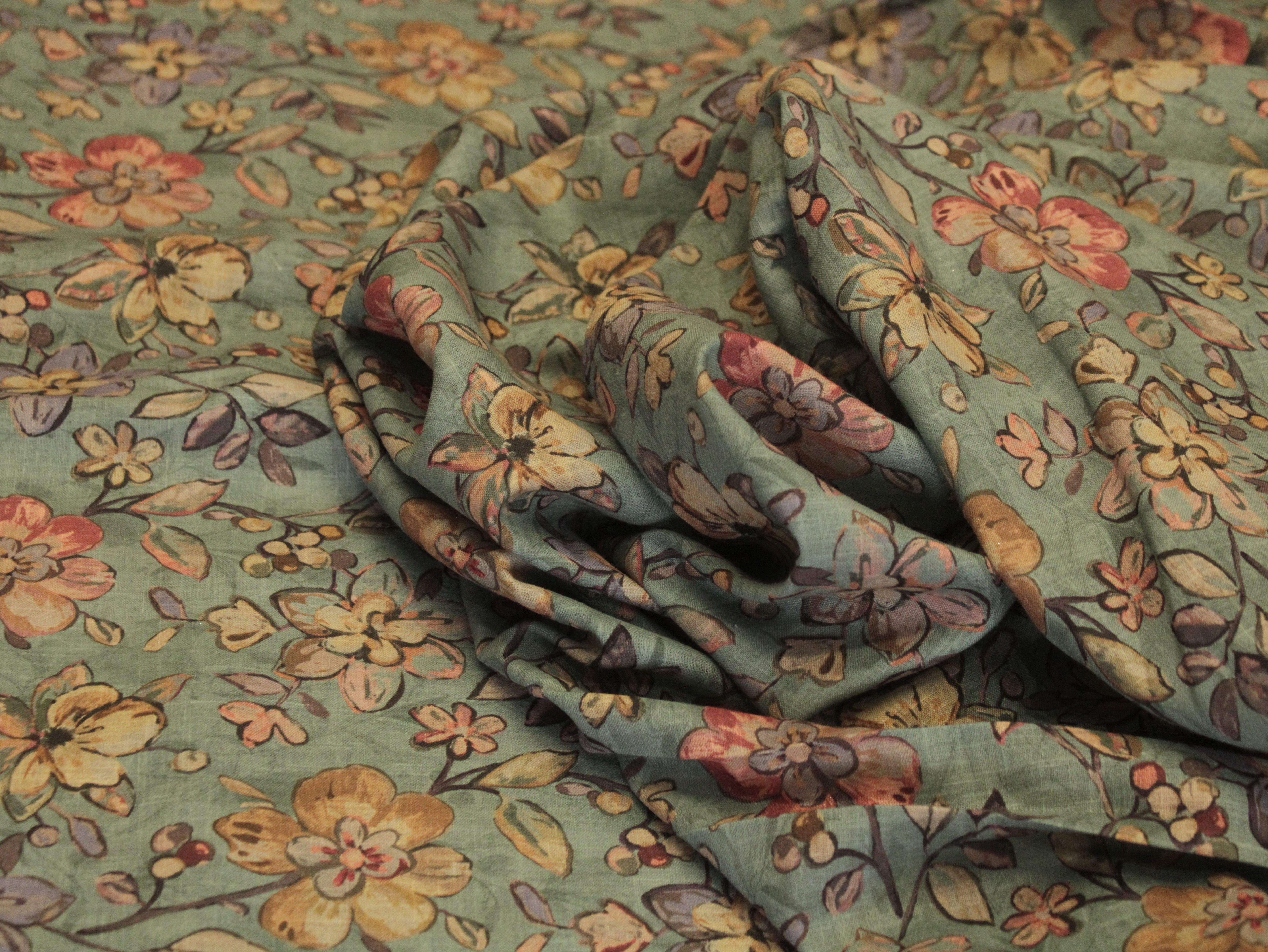 Raw Silk Bandhani Print Fabric - Maroon