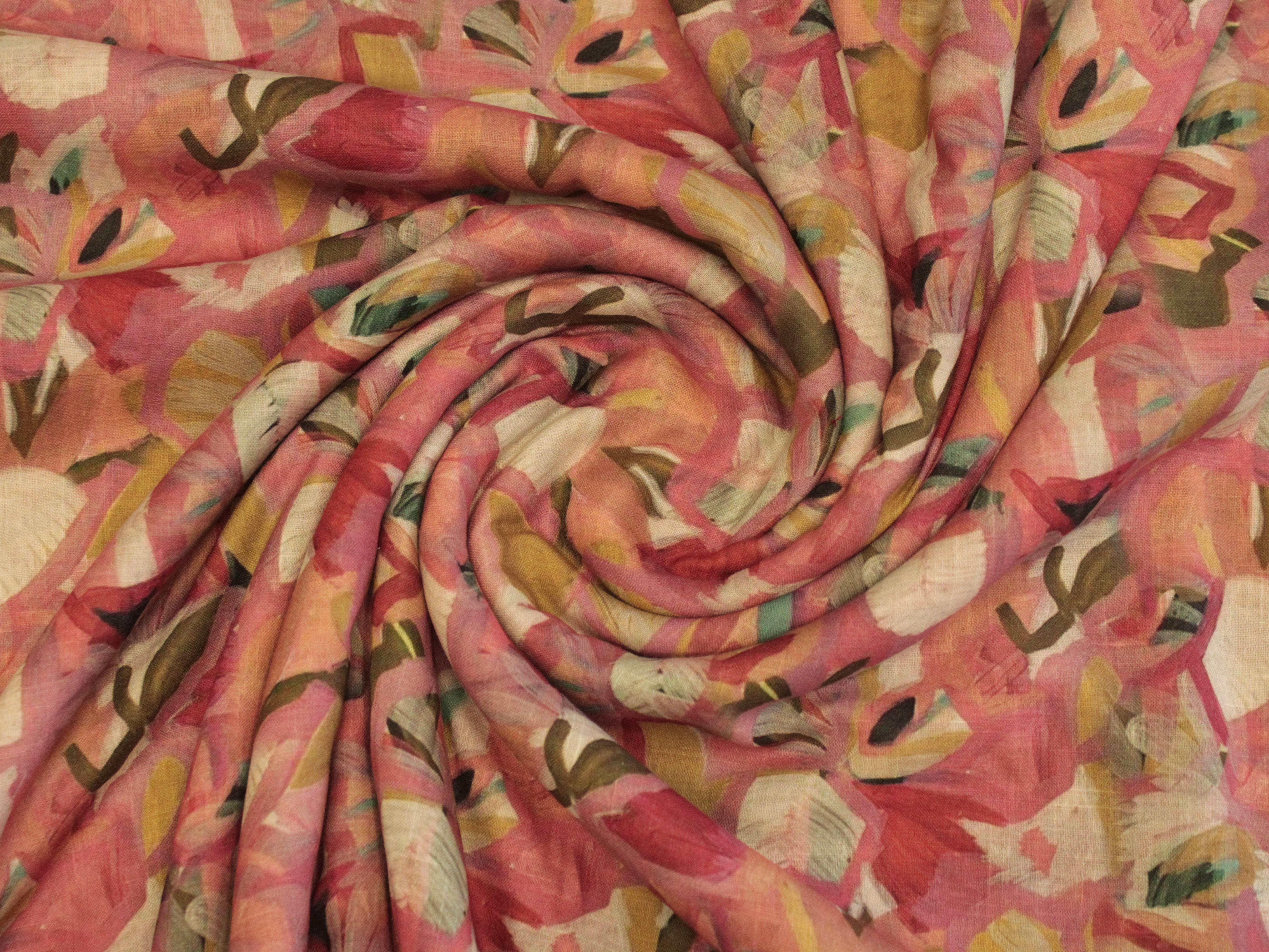 Art Linen Cotton Digital Printed Fabric - M'Foks