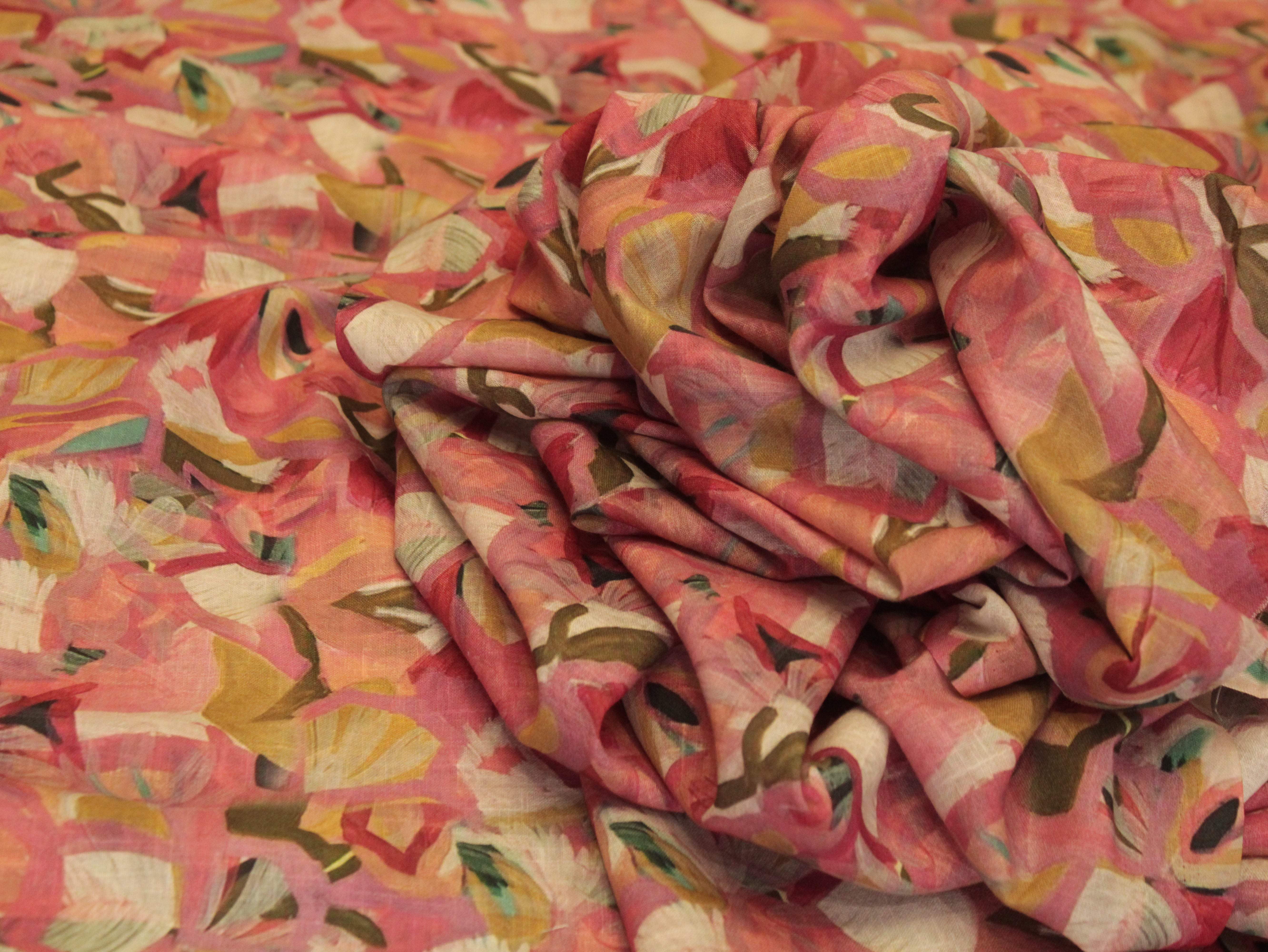 Art Linen Cotton Digital Printed Fabric - M'Foks