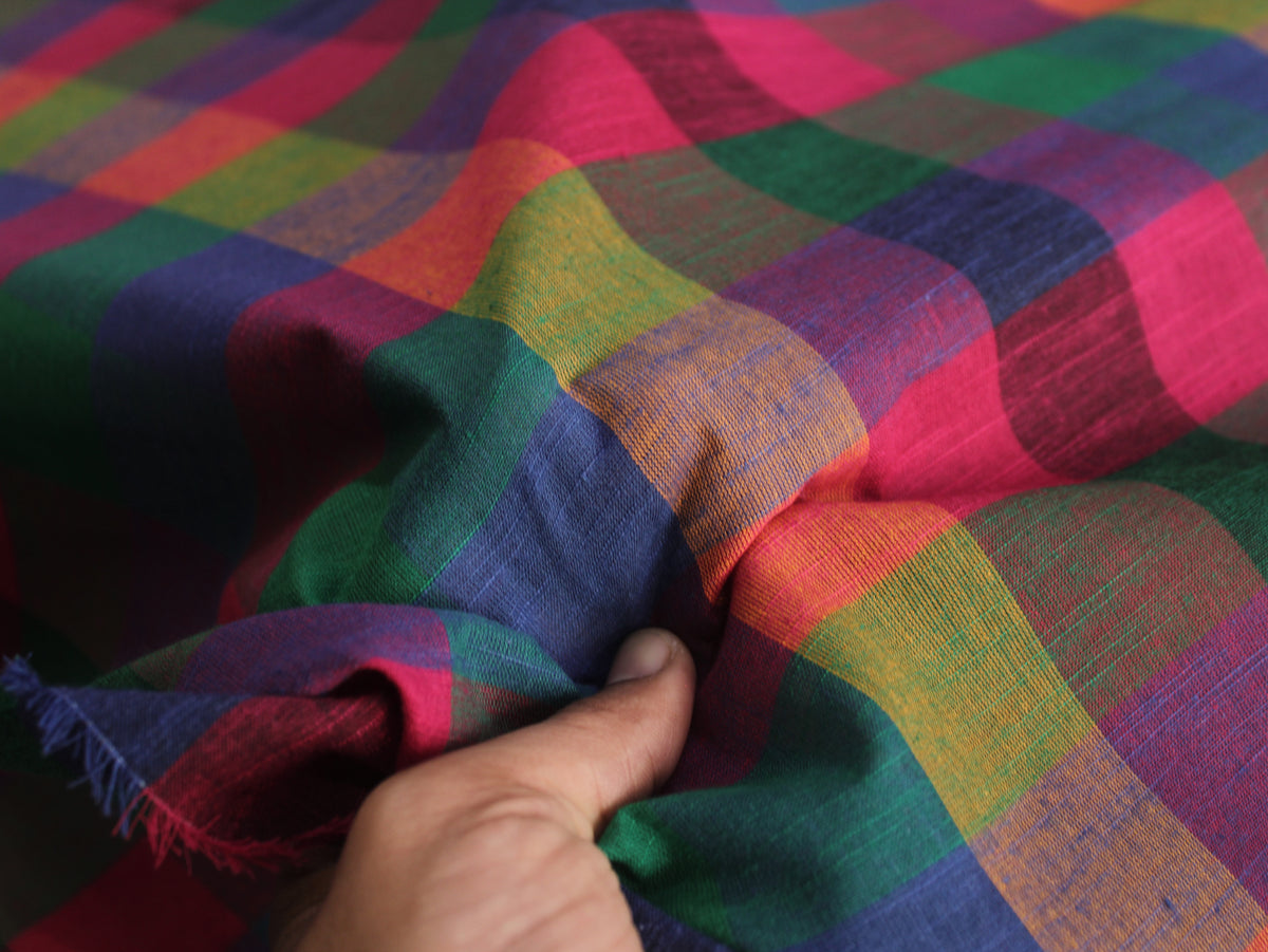 Tissu Seersucker Pur Coton Lavé Qualité 44 Pouces | Seersucker À Carreaux