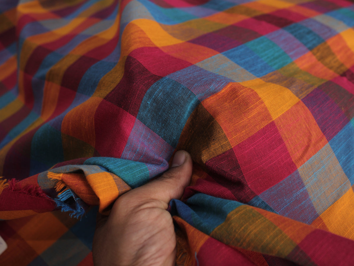 Tissu Seersucker Pur Coton Lavé Qualité 44 Pouces | Seersucker À Carreaux