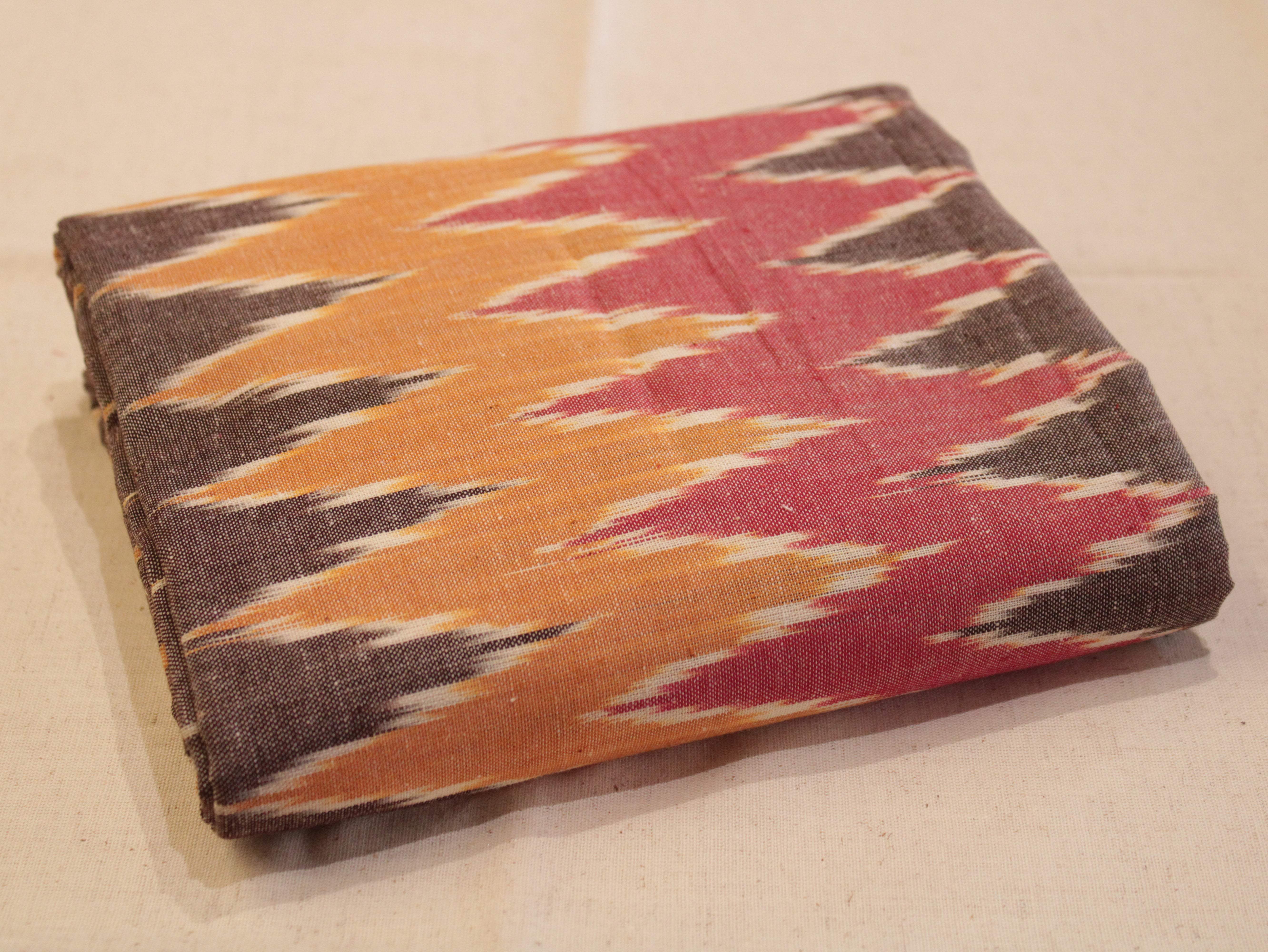 Ikat Woven Cotton Fabric - Multicolor - M'Foks