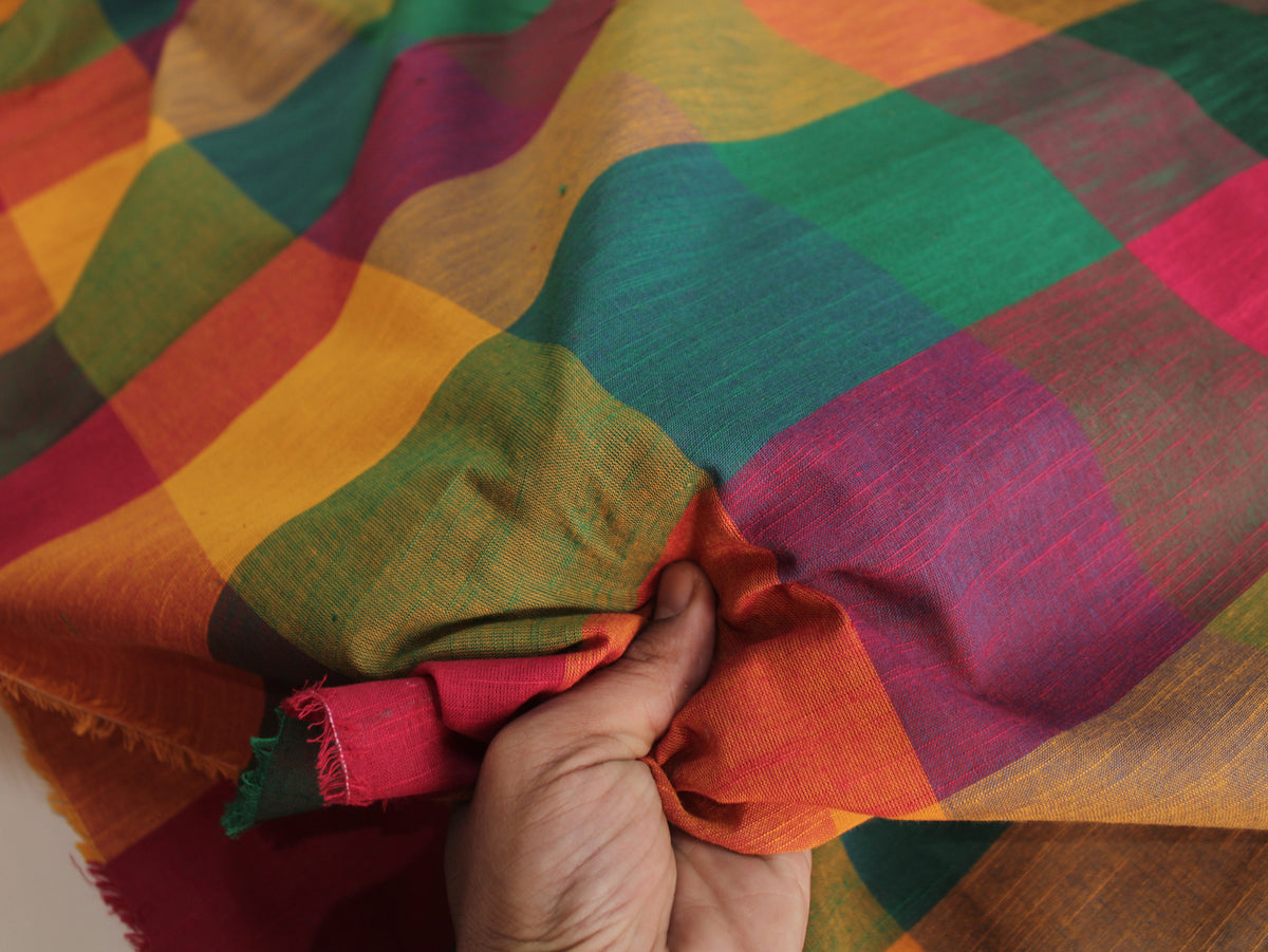 Tissu Seersucker Pur Coton Lavé Qualité 44 Pouces | Seersucker À Carreaux