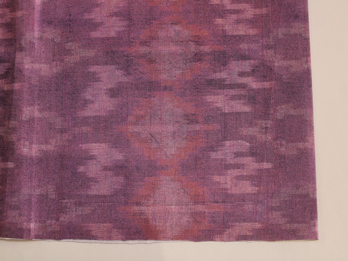 Tissu imprimé Ikat effet Matka de soie artificielle