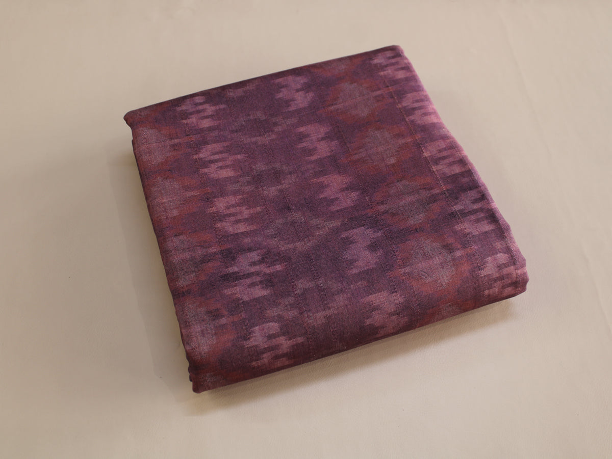 Tissu imprimé Ikat effet Matka de soie artificielle
