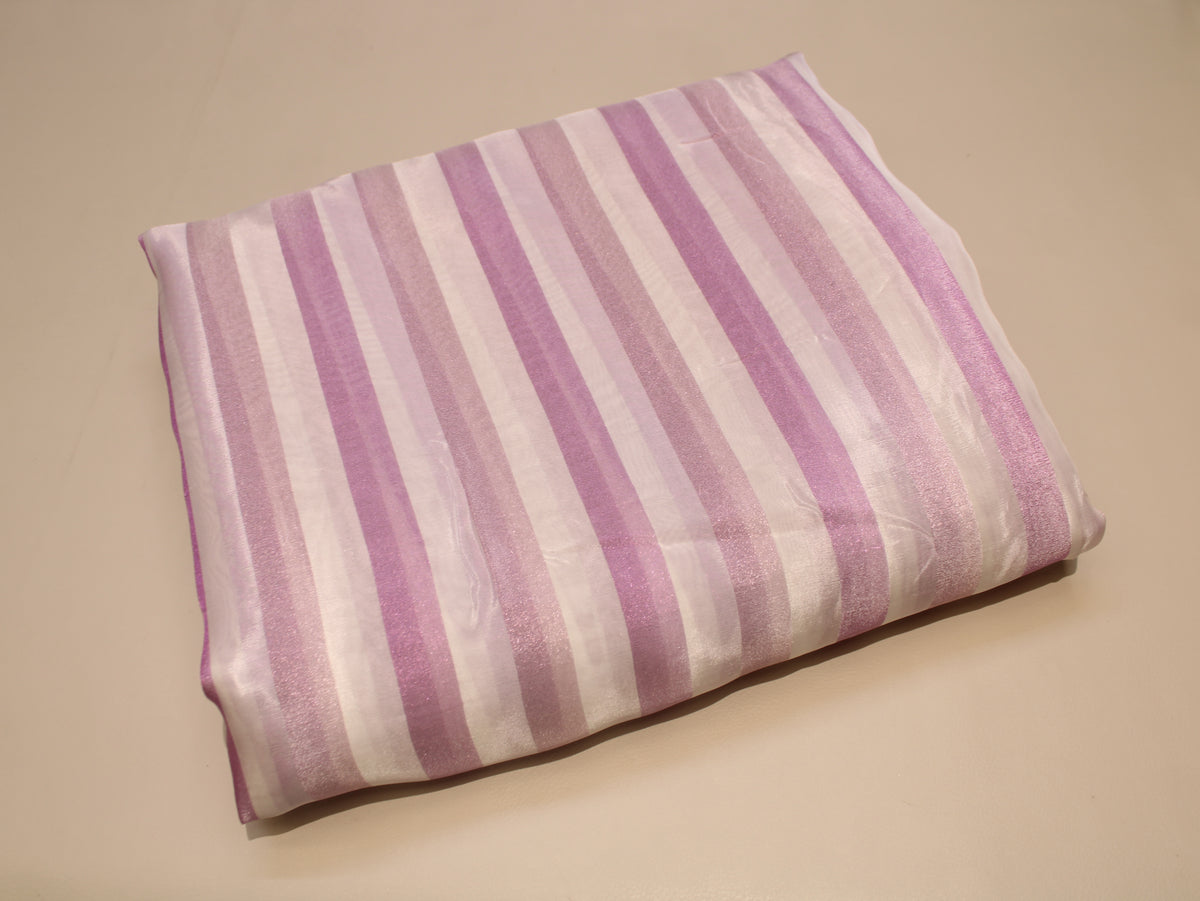 Tissu Jacquard Rayé Auto-Tissé Cosmos – Finition Pastel Multicolore