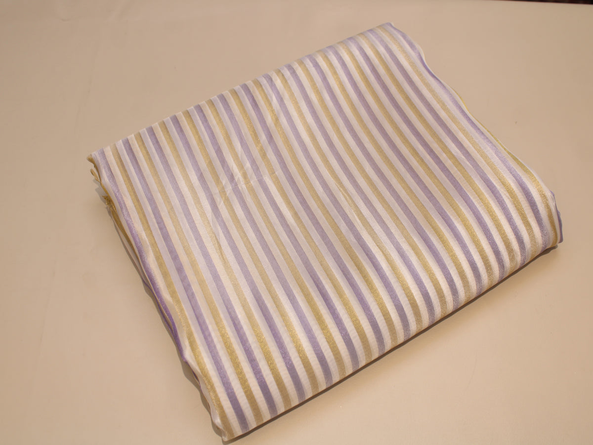 Tissu Jacquard Rayé Auto-Tissé Cosmos – Finition Pastel Multicolore