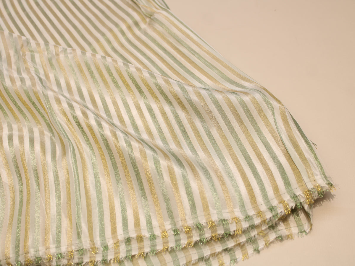 Tissu Jacquard Rayé Auto-Tissé Cosmos – Finition Pastel Multicolore