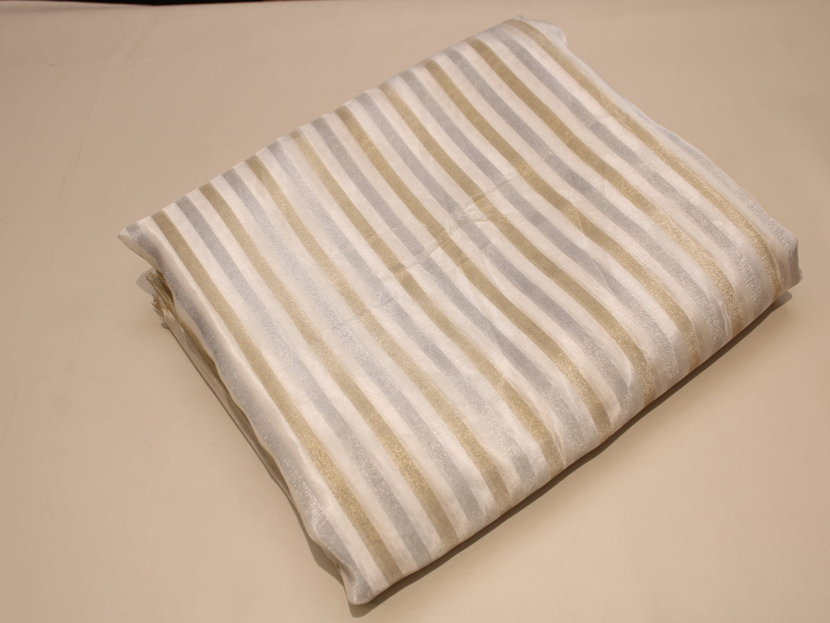 Tissu Jacquard Rayé Auto-Tissé Cosmos – Finition Pastel Multicolore