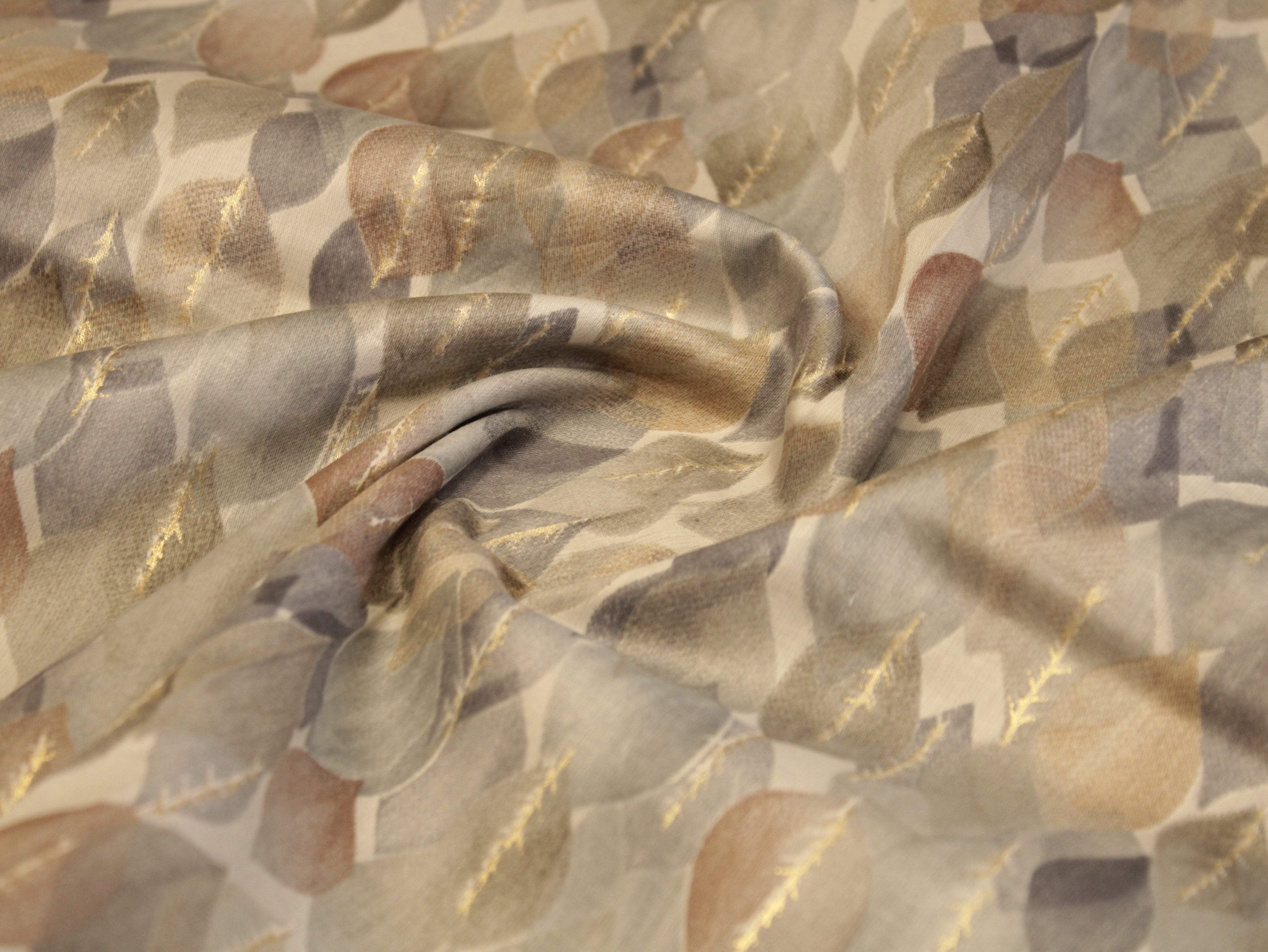 Digital Print Giza Cotton fabric - Grey - M'Foks