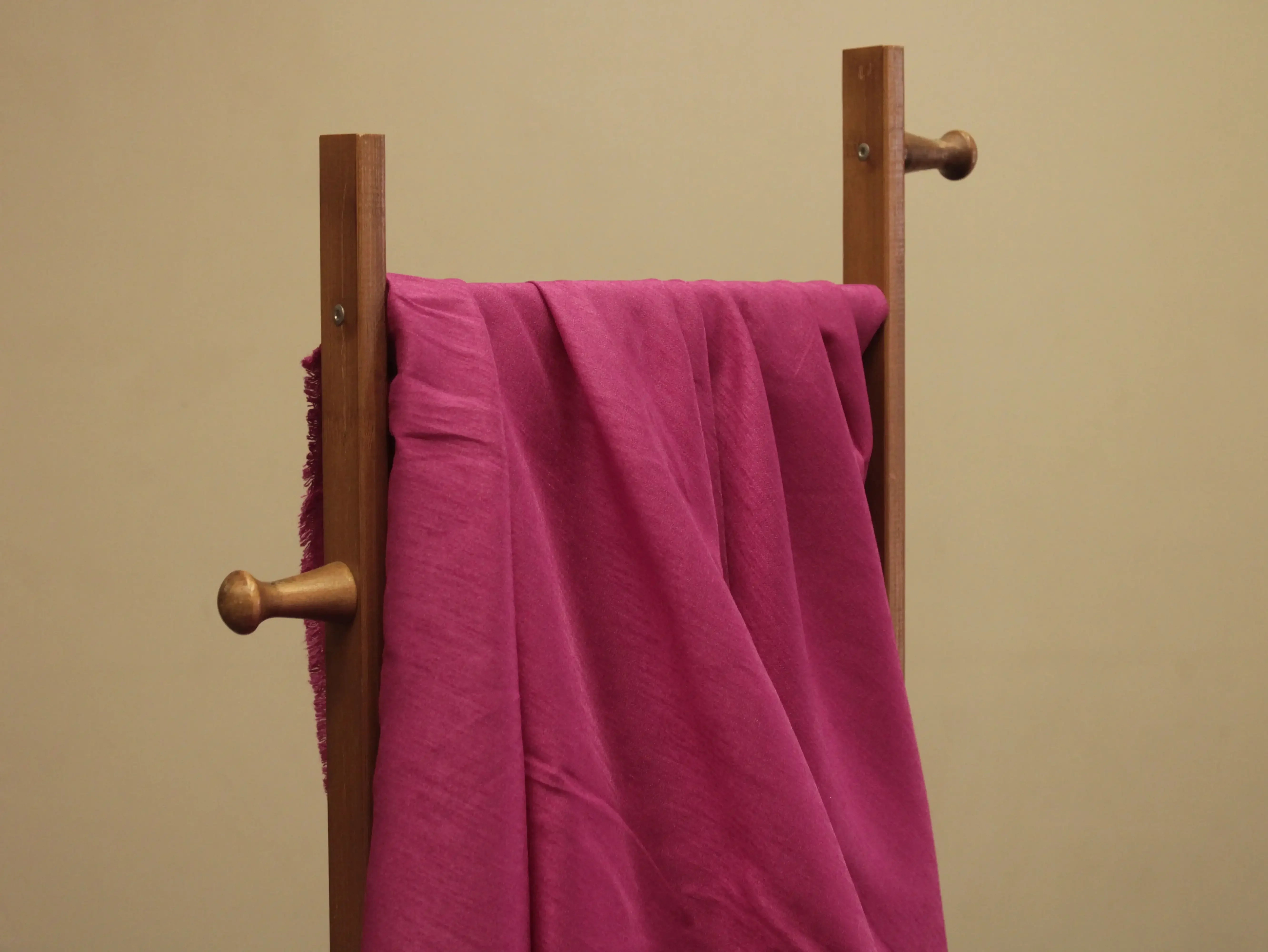 Plain Dyed Raw/Dupion Silk Fabric - Onion Pink - M'Foks