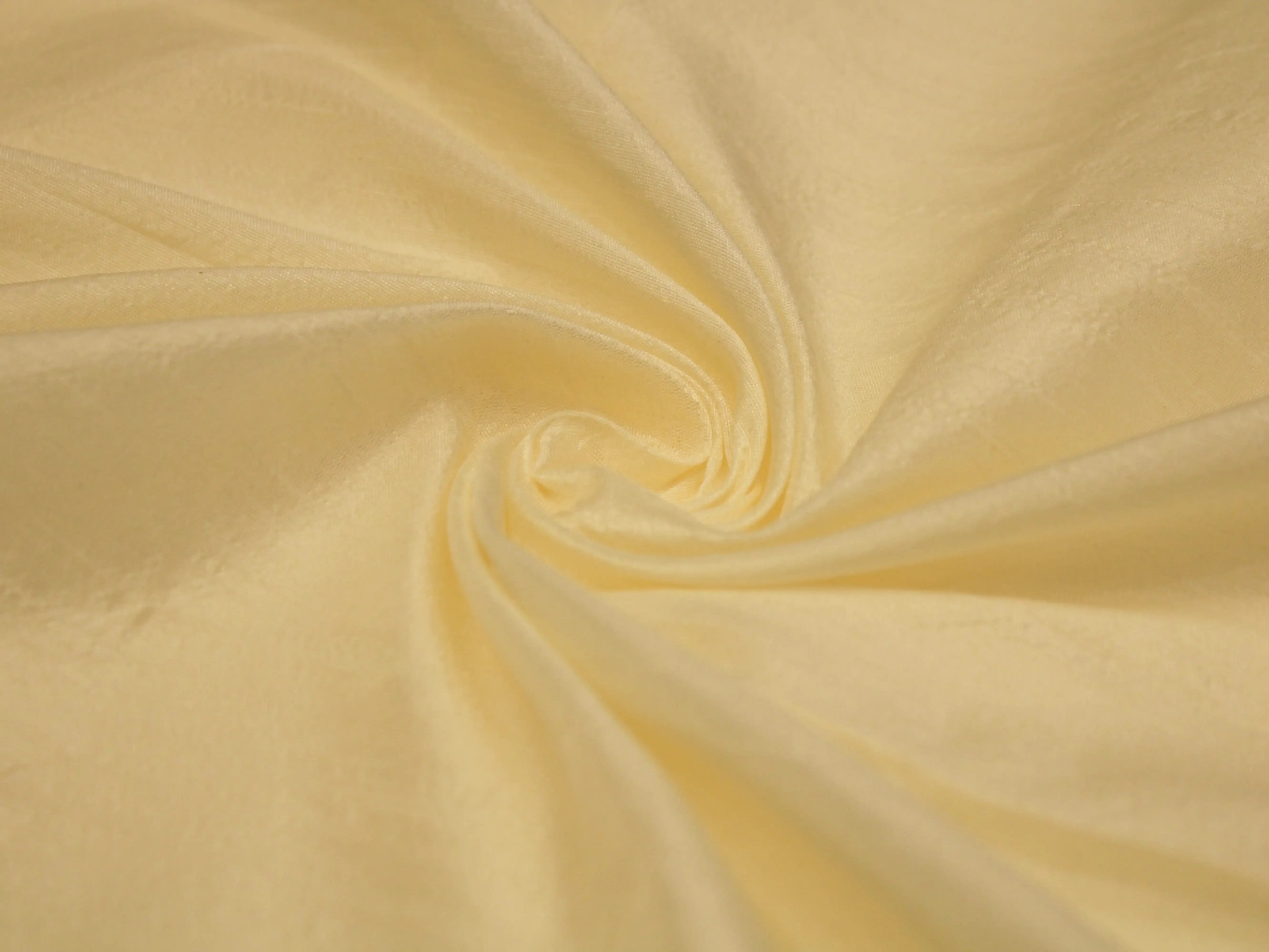Plain Dyed Raw/Dupion Silk Fabric - Cream - M'Foks