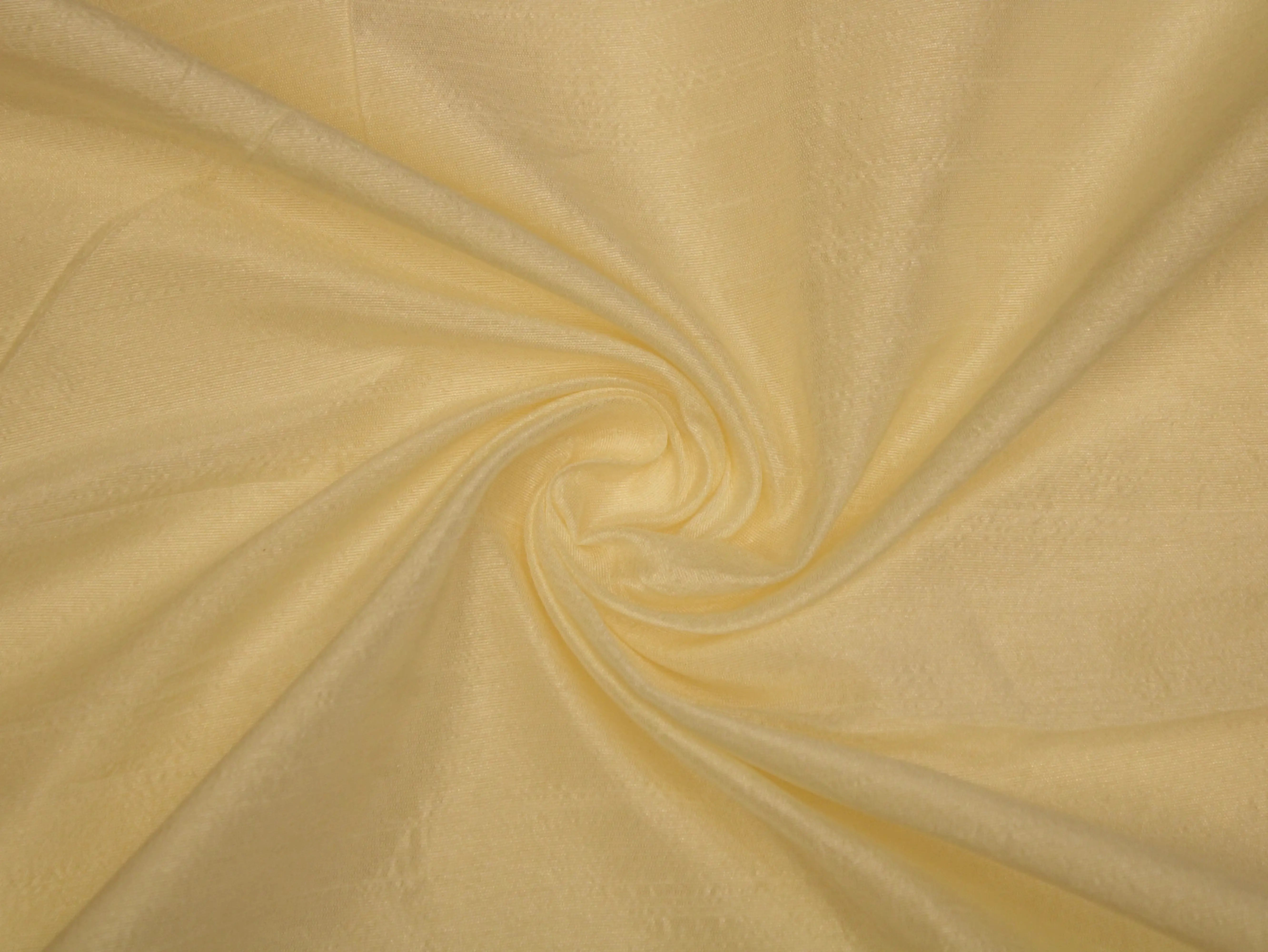 Plain Dyed Raw/Dupion Silk Fabric - Cream