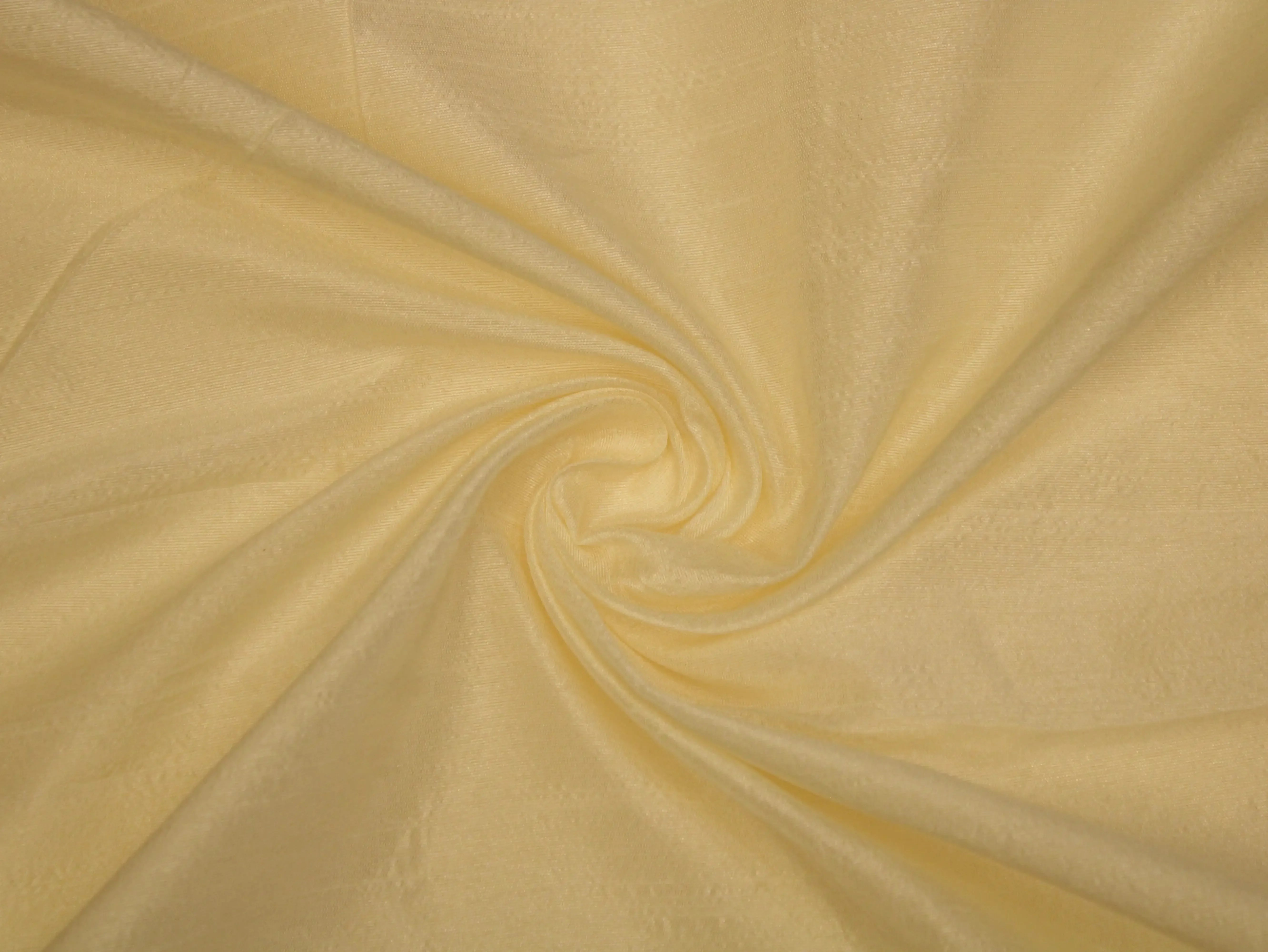 Plain Dyed Raw/Dupion Silk Fabric - Cream - M'Foks