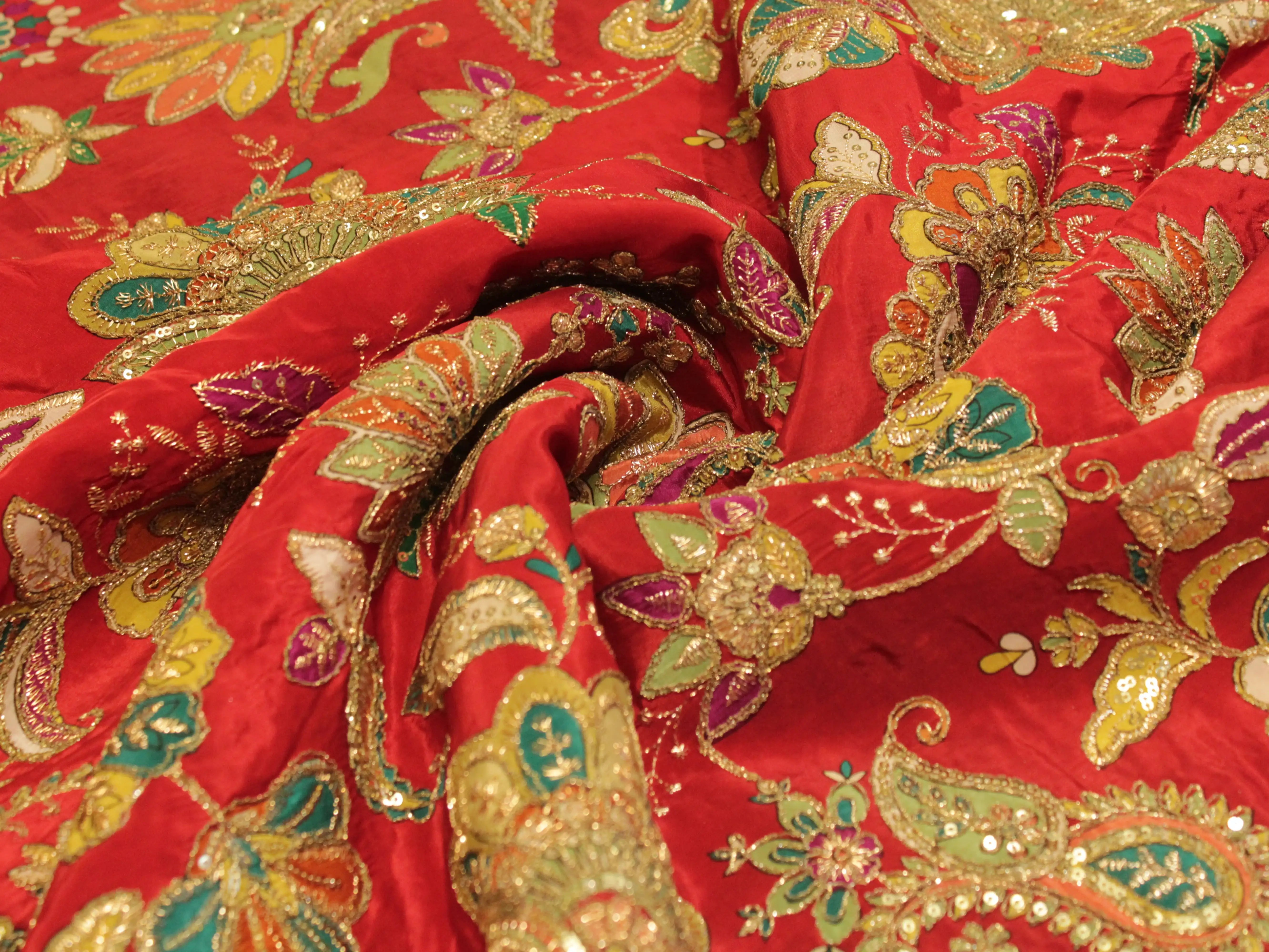 POSH : Premium Coding Work Natural Crepe Fabric