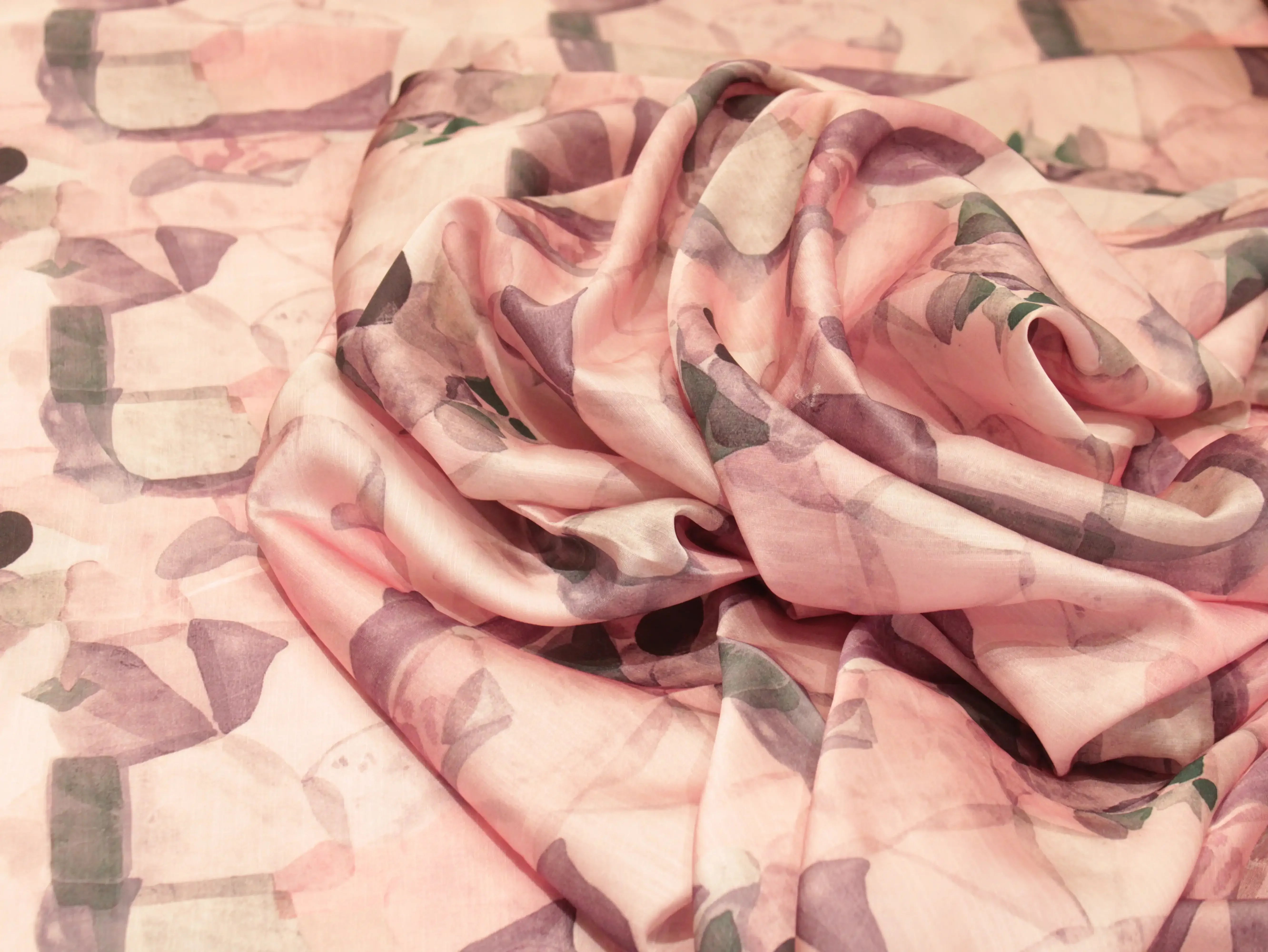 Premium Pure Satin Linen Digital Printed Fabric - M'Foks