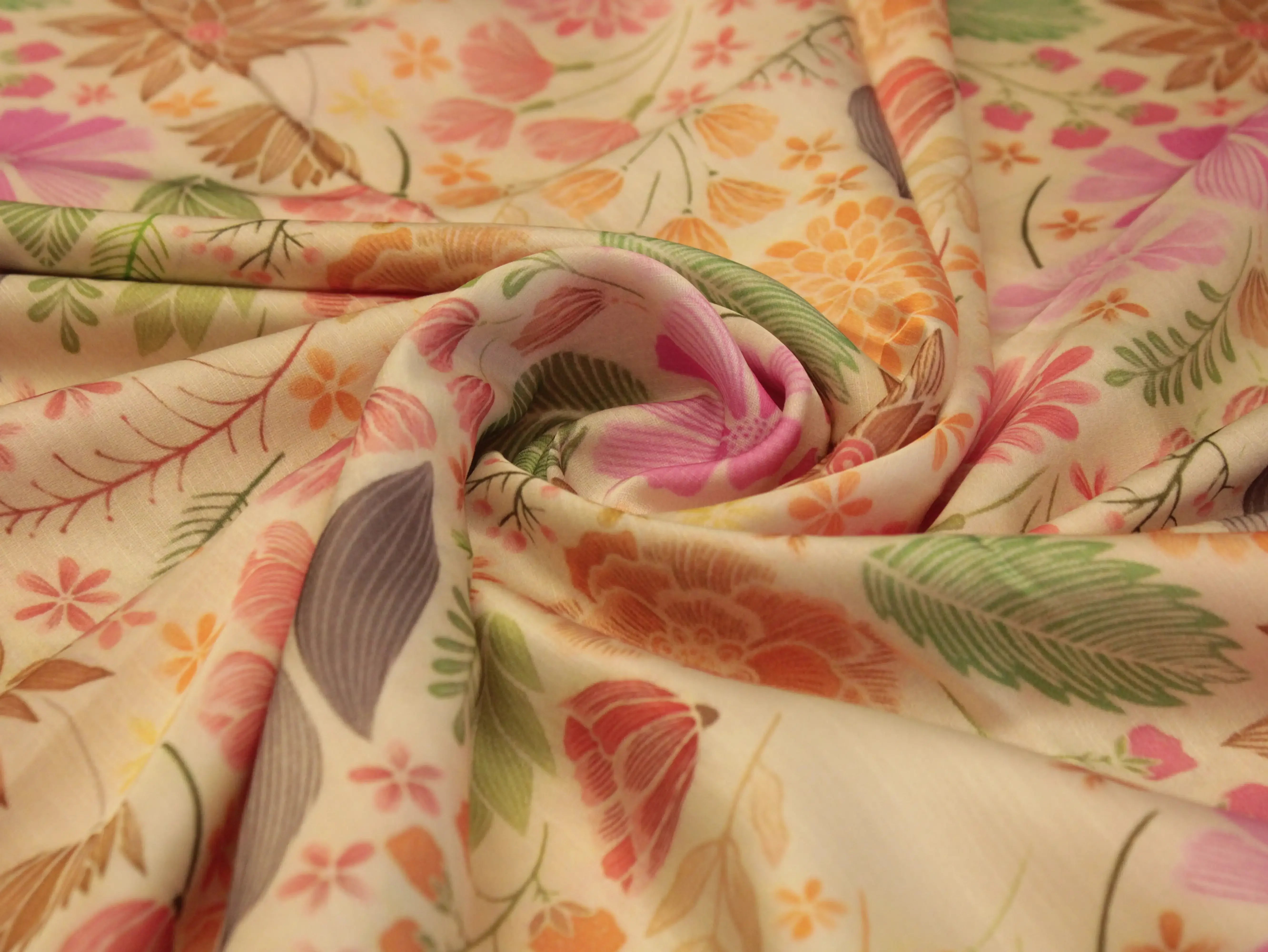 Premium Pure Satin Linen Digital Printed Fabric - M'Foks
