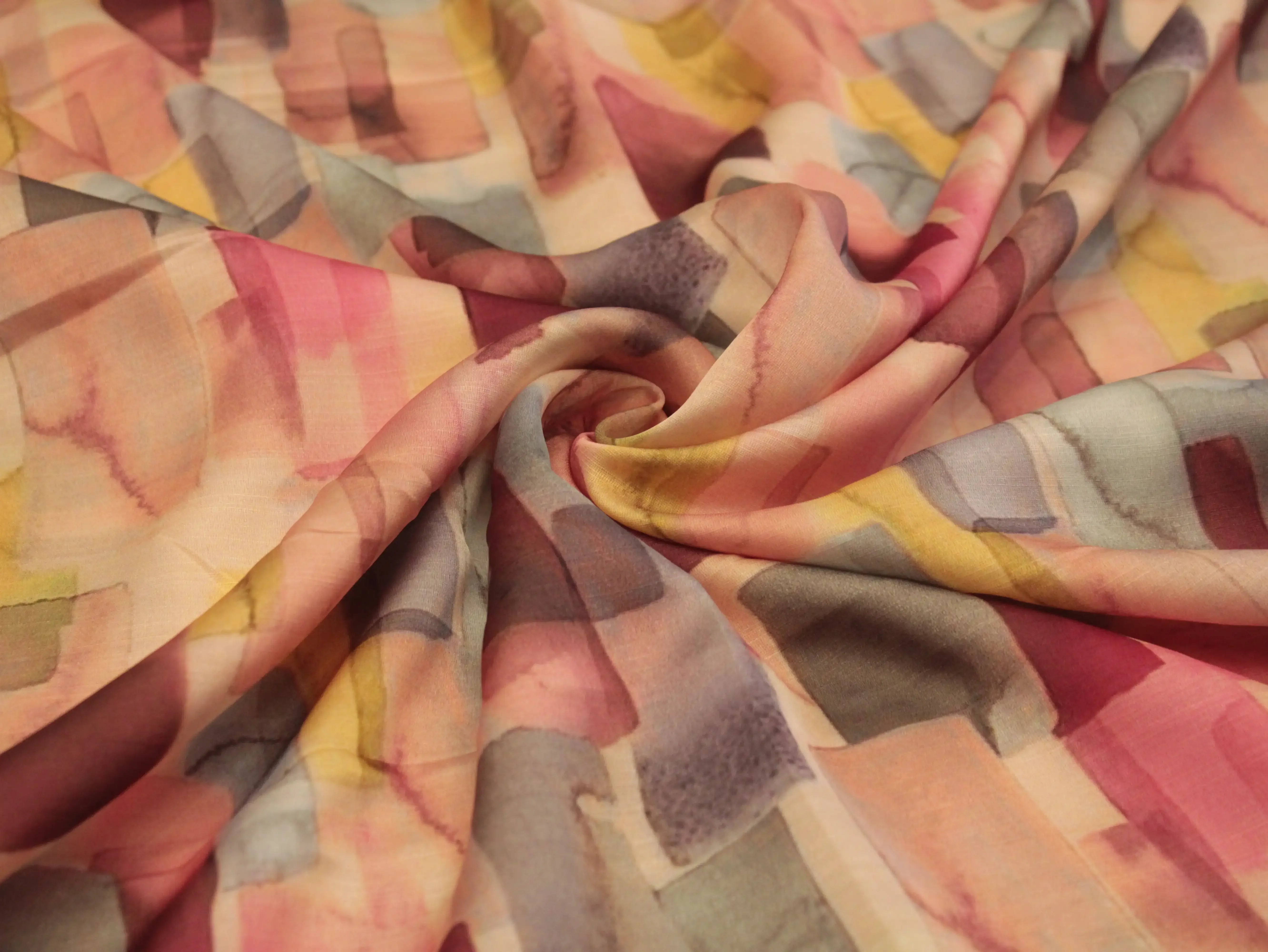 Premium Pure Satin Linen Digital Printed Fabric - M'Foks