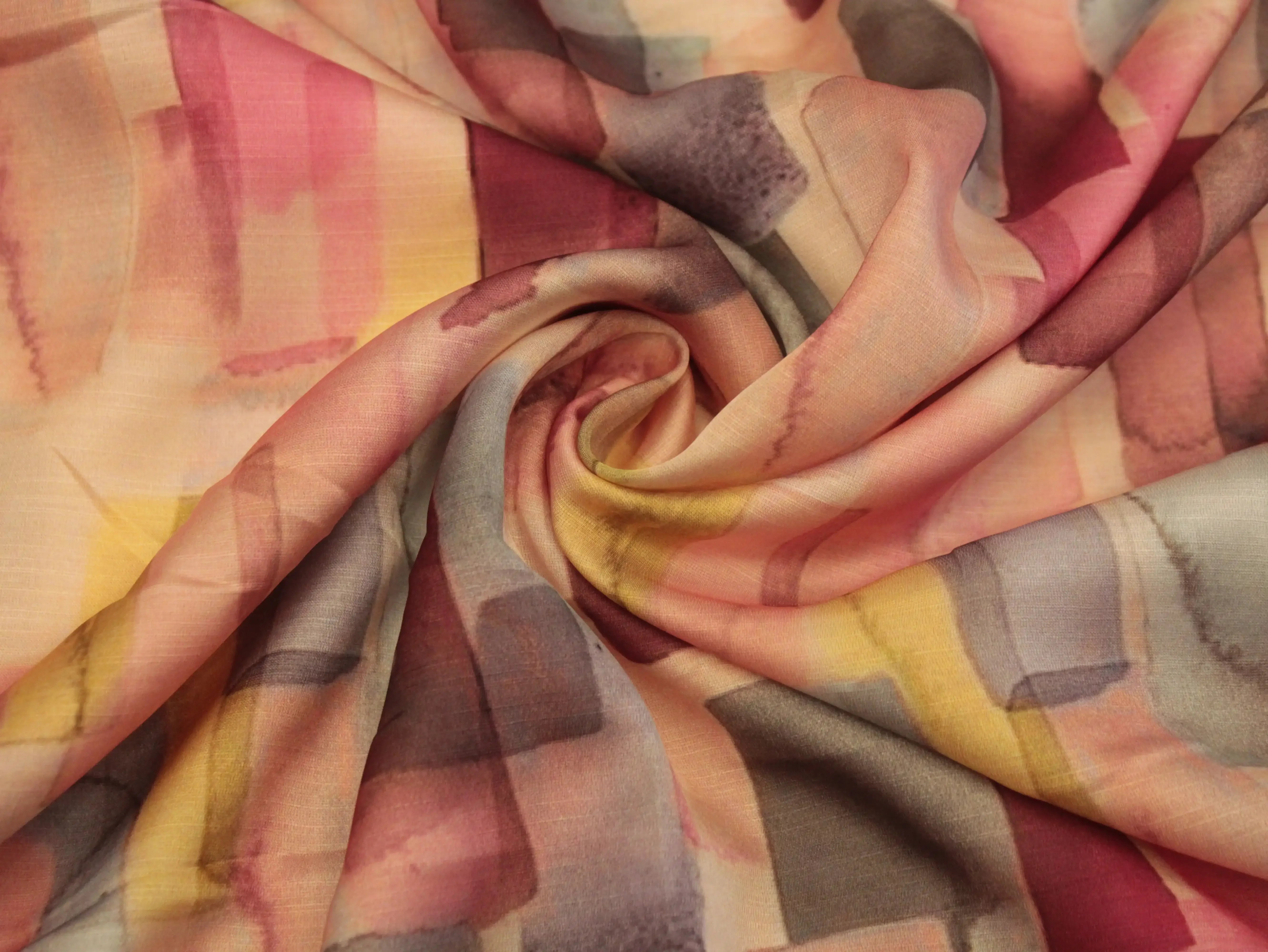 Premium Pure Satin Linen Digital Printed Fabric - M'Foks