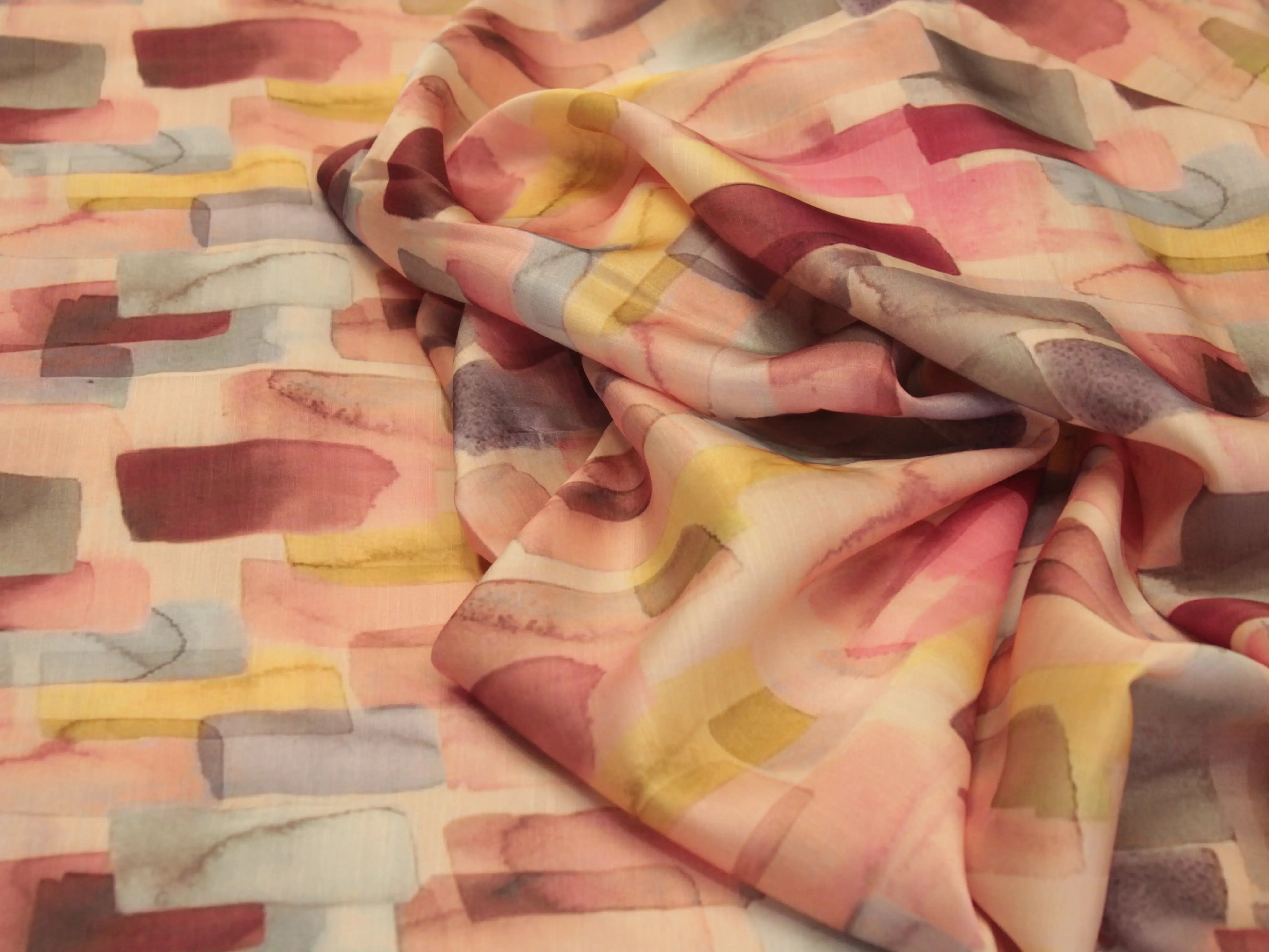 Premium Pure Satin Linen Digital Printed Fabric - M'Foks