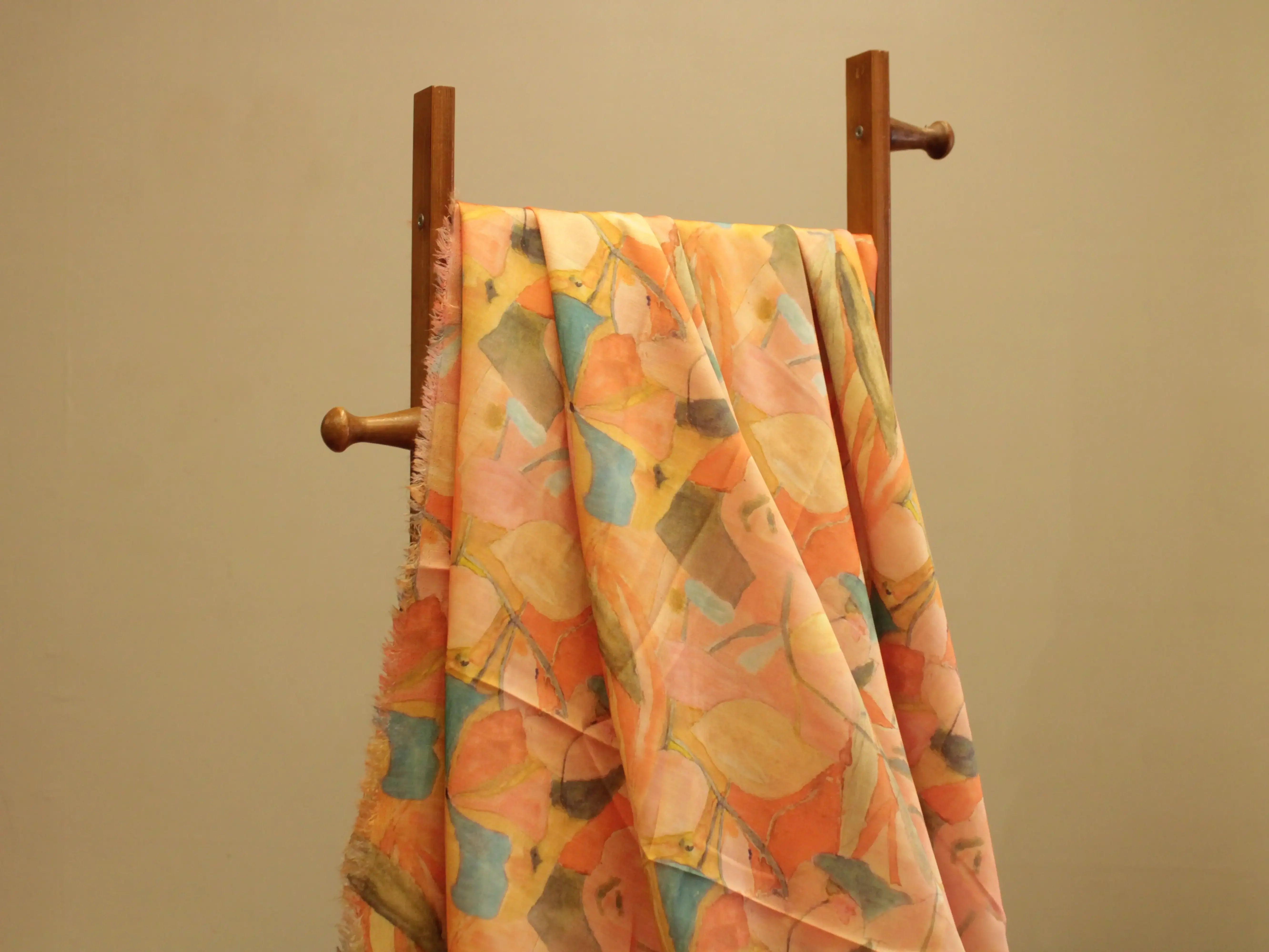 Premium Pure Satin Linen Digital Printed Fabric - M'Foks